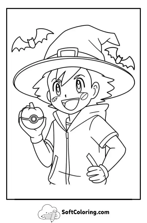 Halloween Pokemon Coloring Page