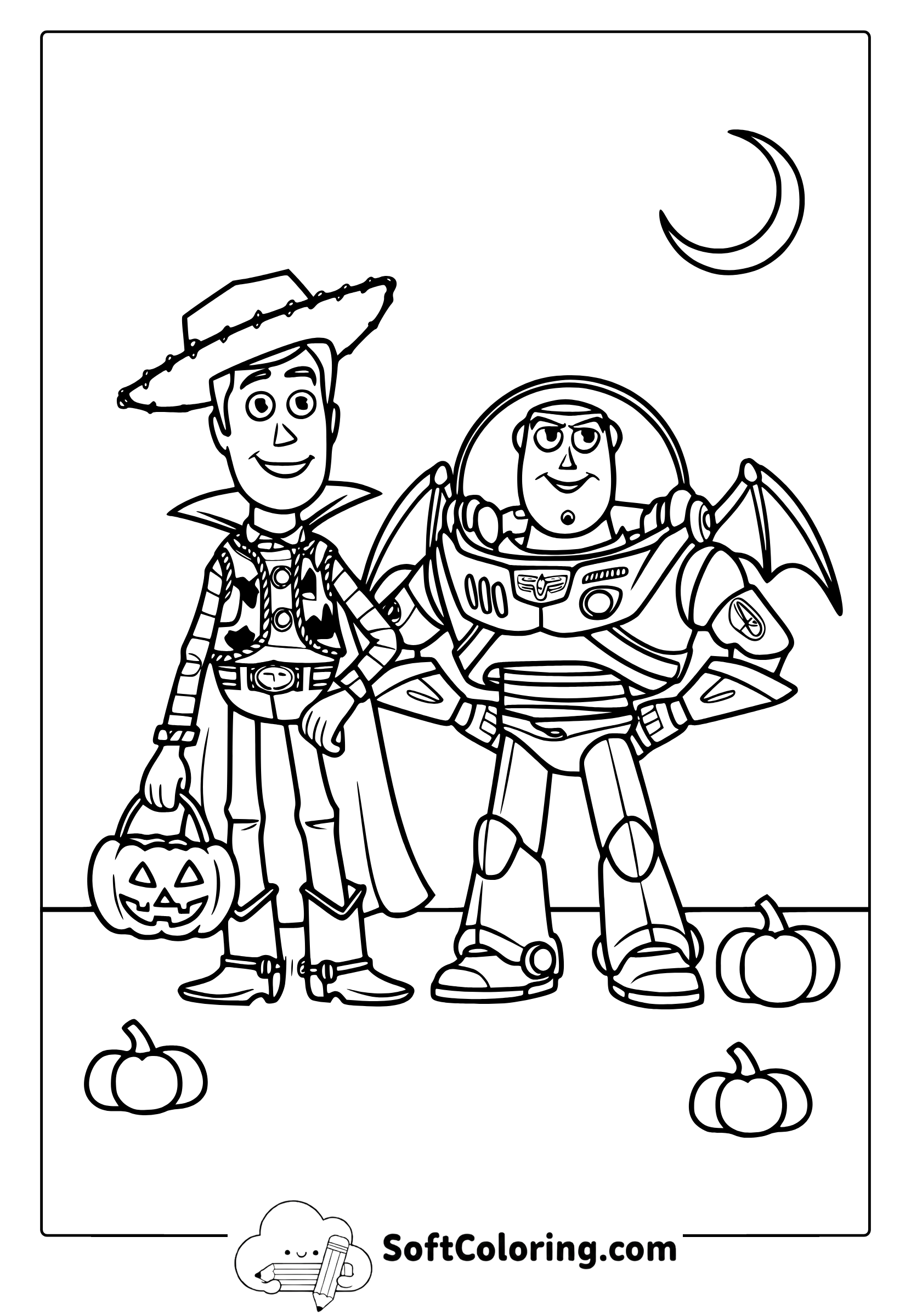 halloween toy story coloring pages