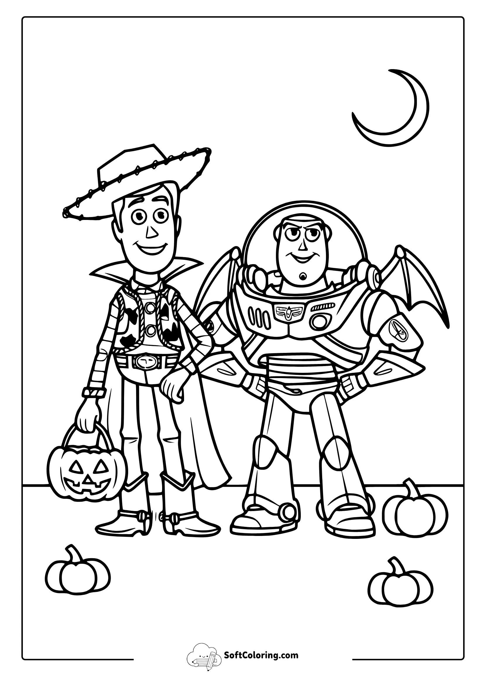 Halloween Toy Story Coloring Pages
