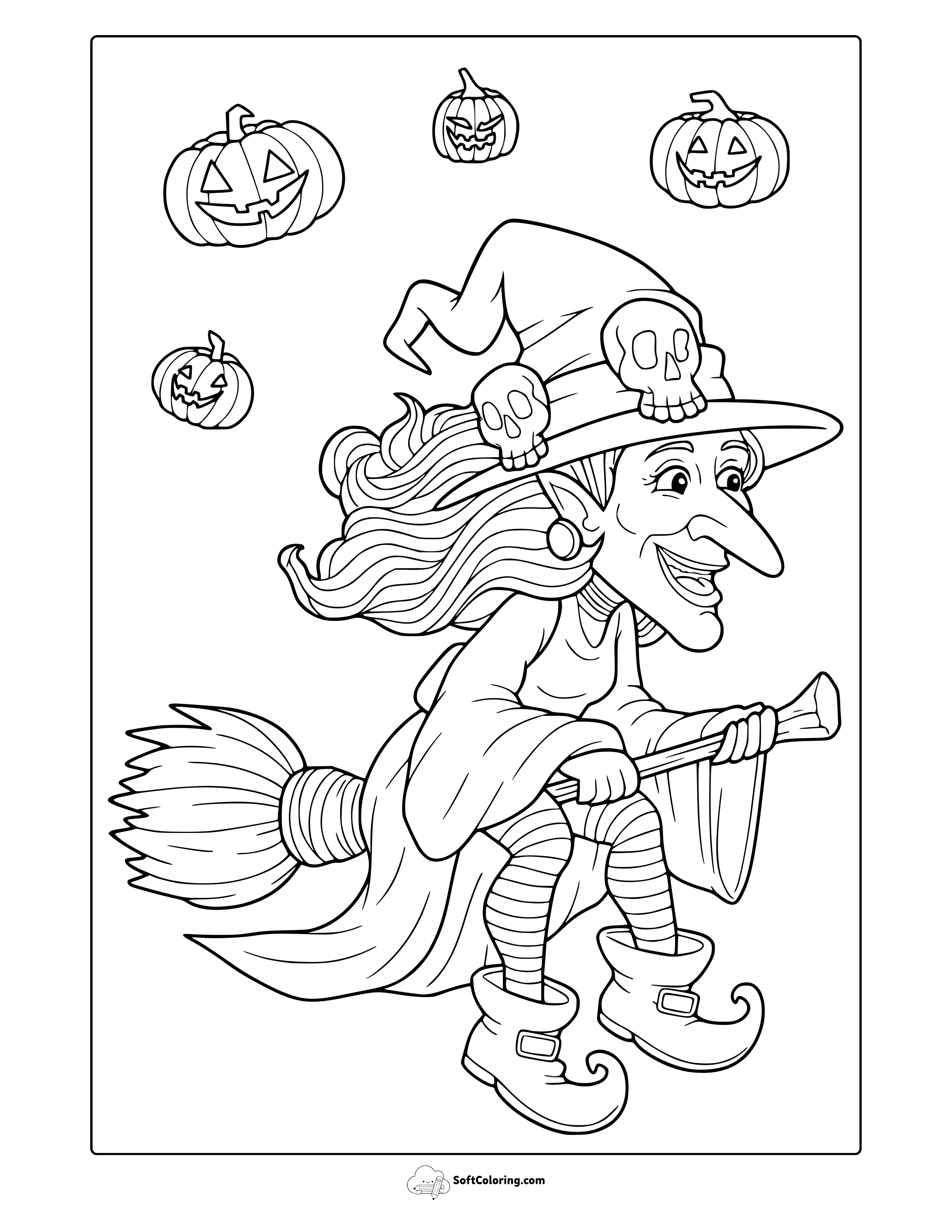 Halloween Witch Coloring Page