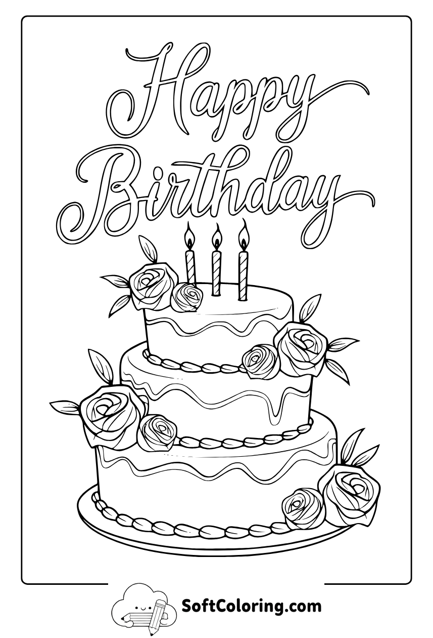 happy birthday coloring pages for adults