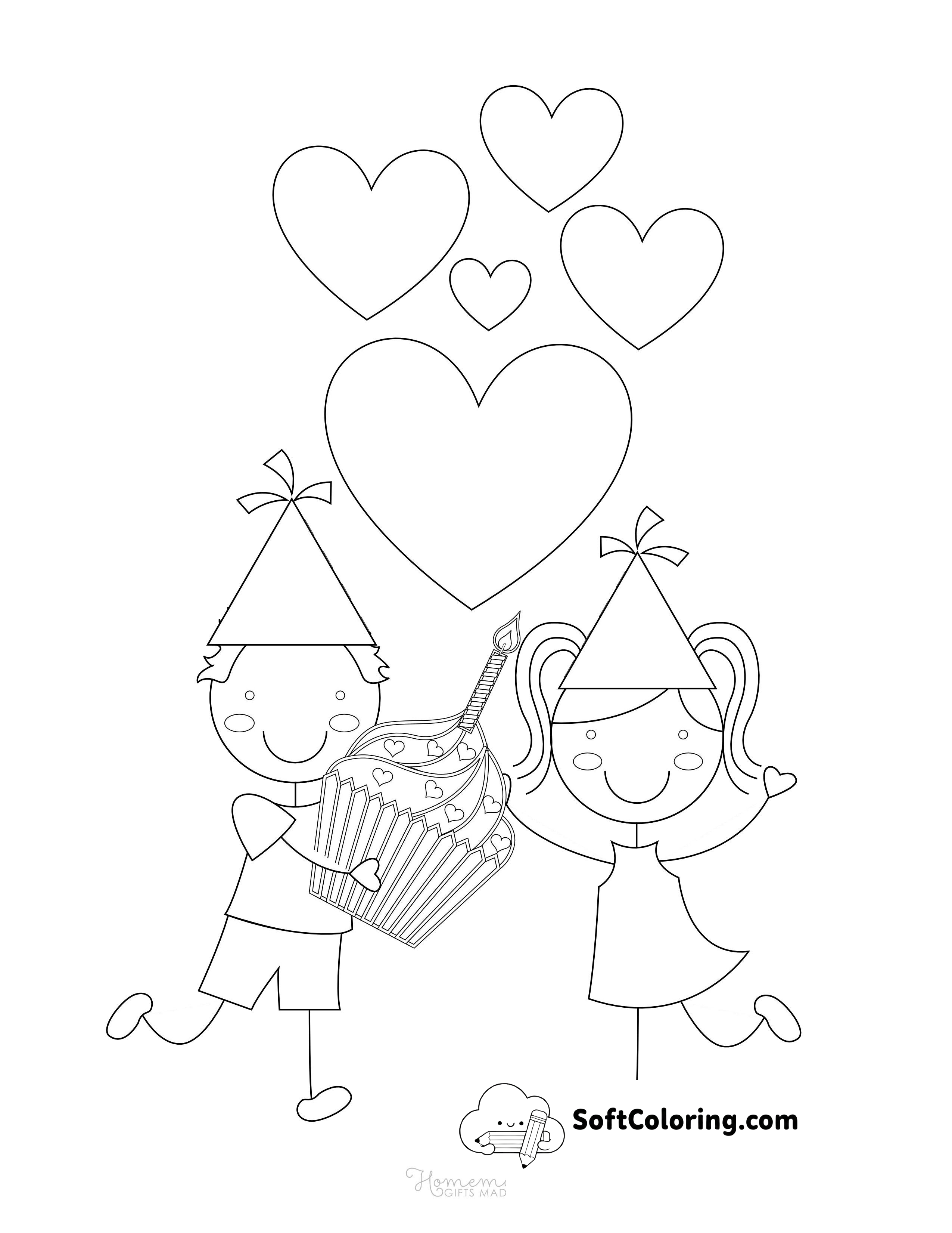 Cute Birthday Coloring Page for Kids