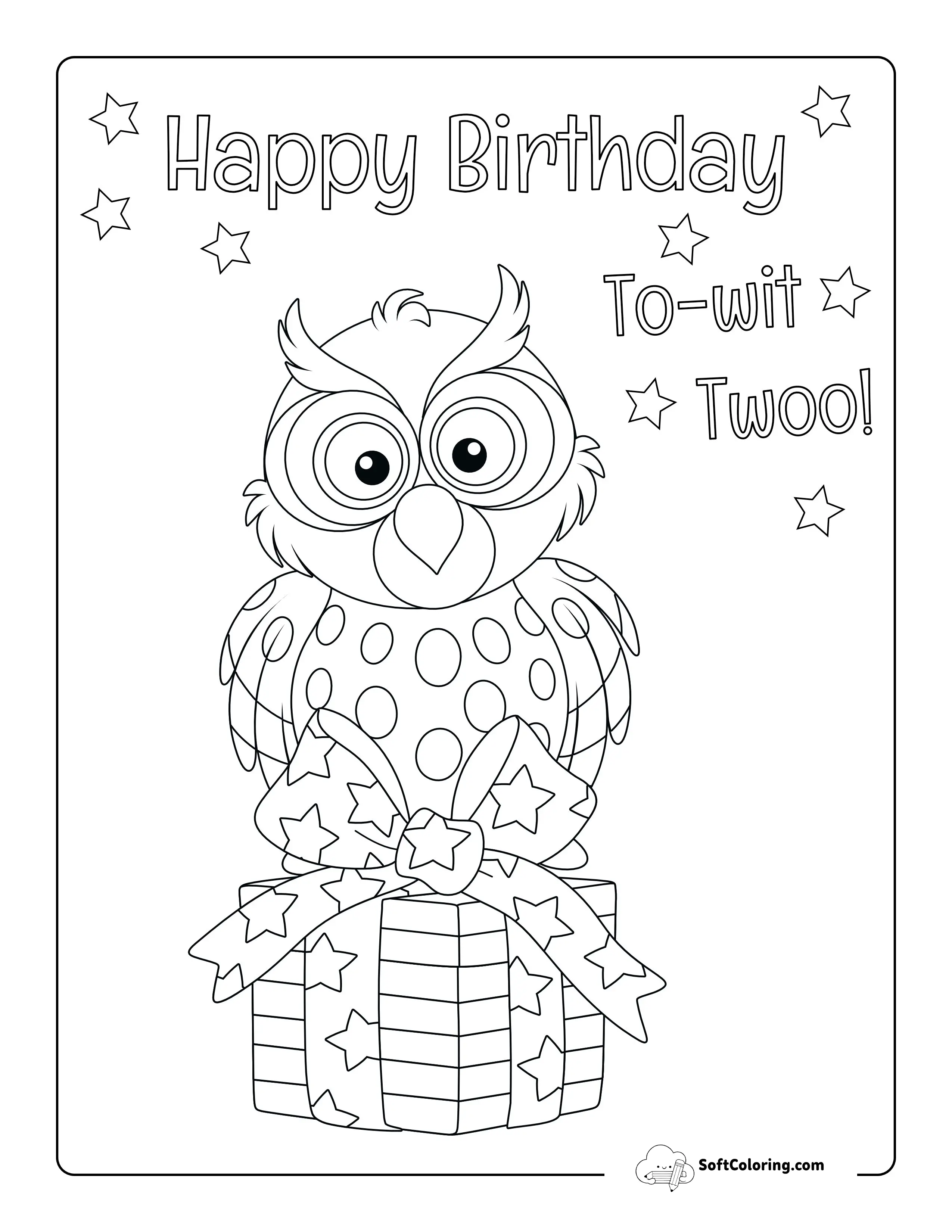 Owl Coloring Sheet For Kids