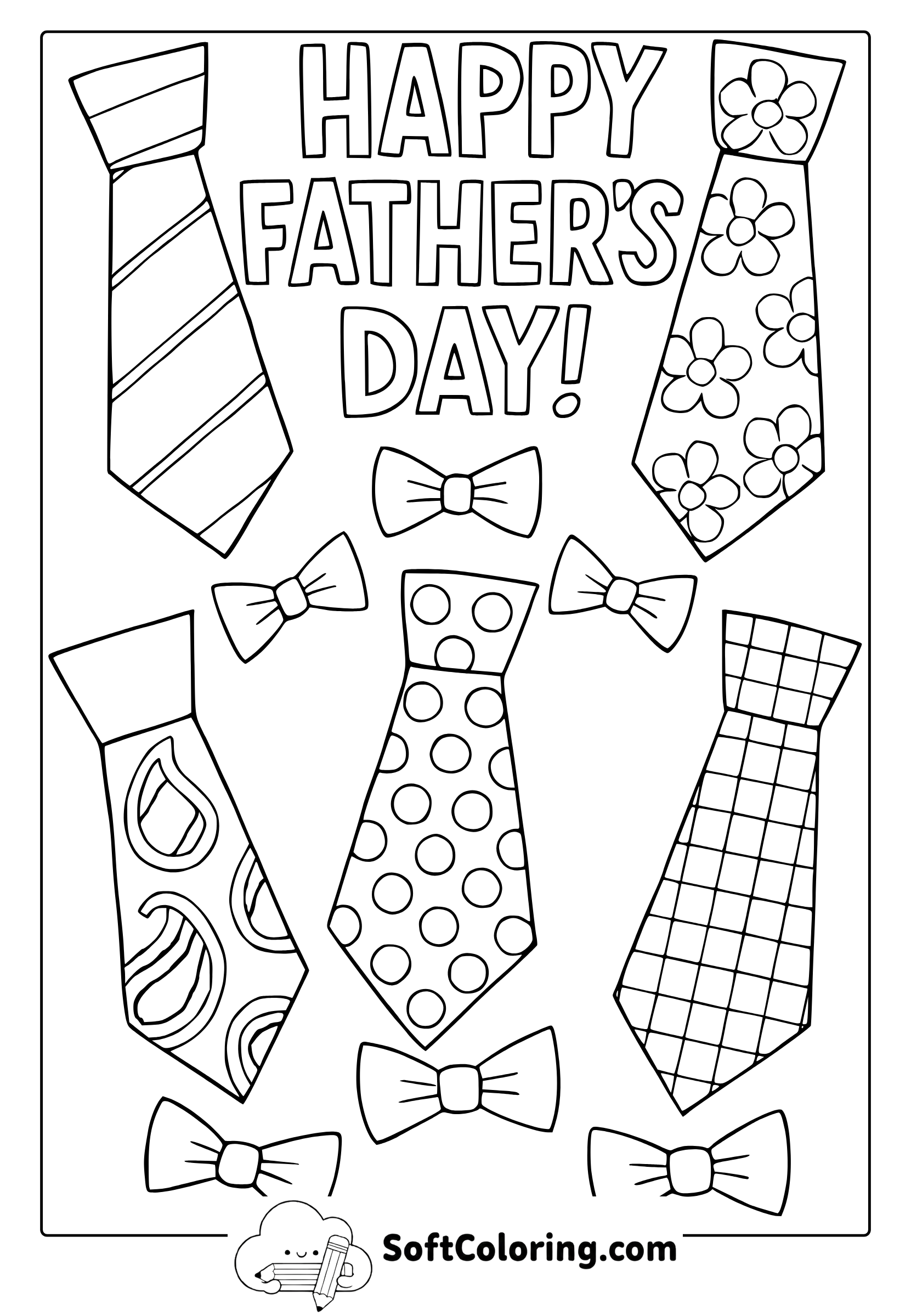 happy father’s day coloring page