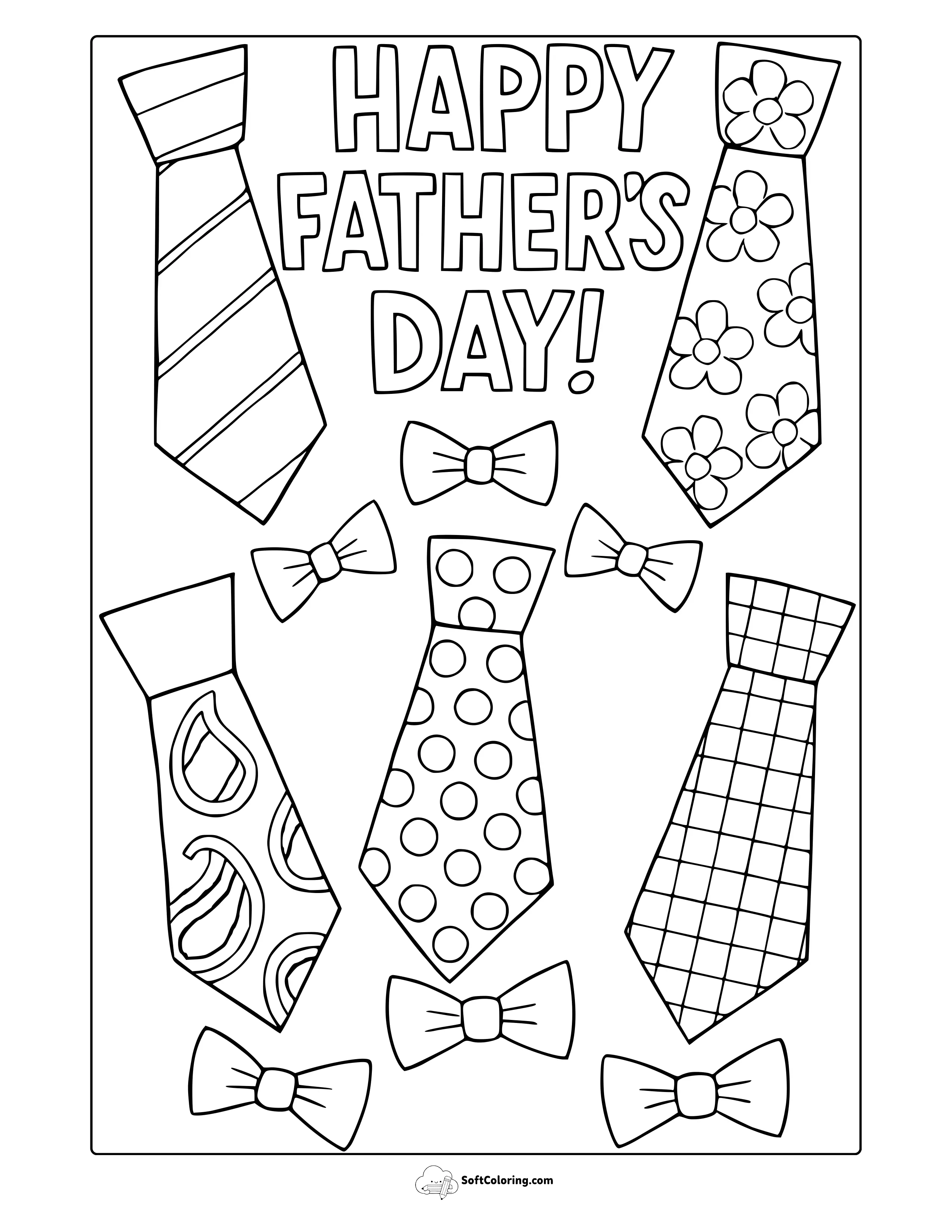 Happy Father’s Day Coloring Page