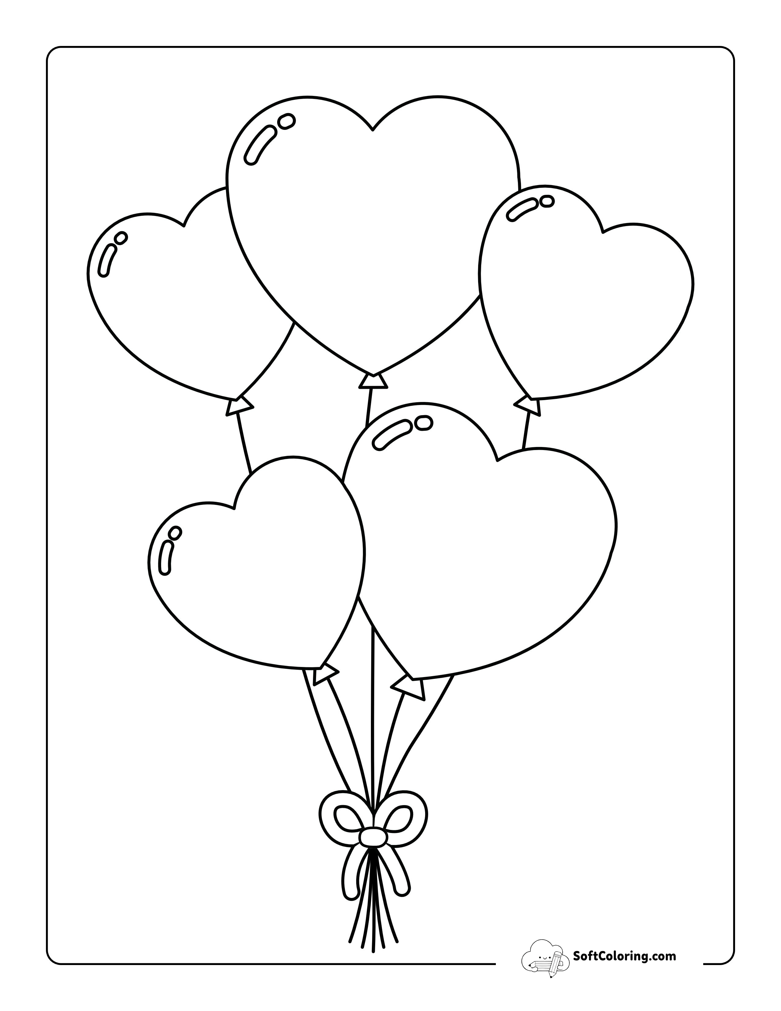 Bunch Of Heart Balloons Pdf
