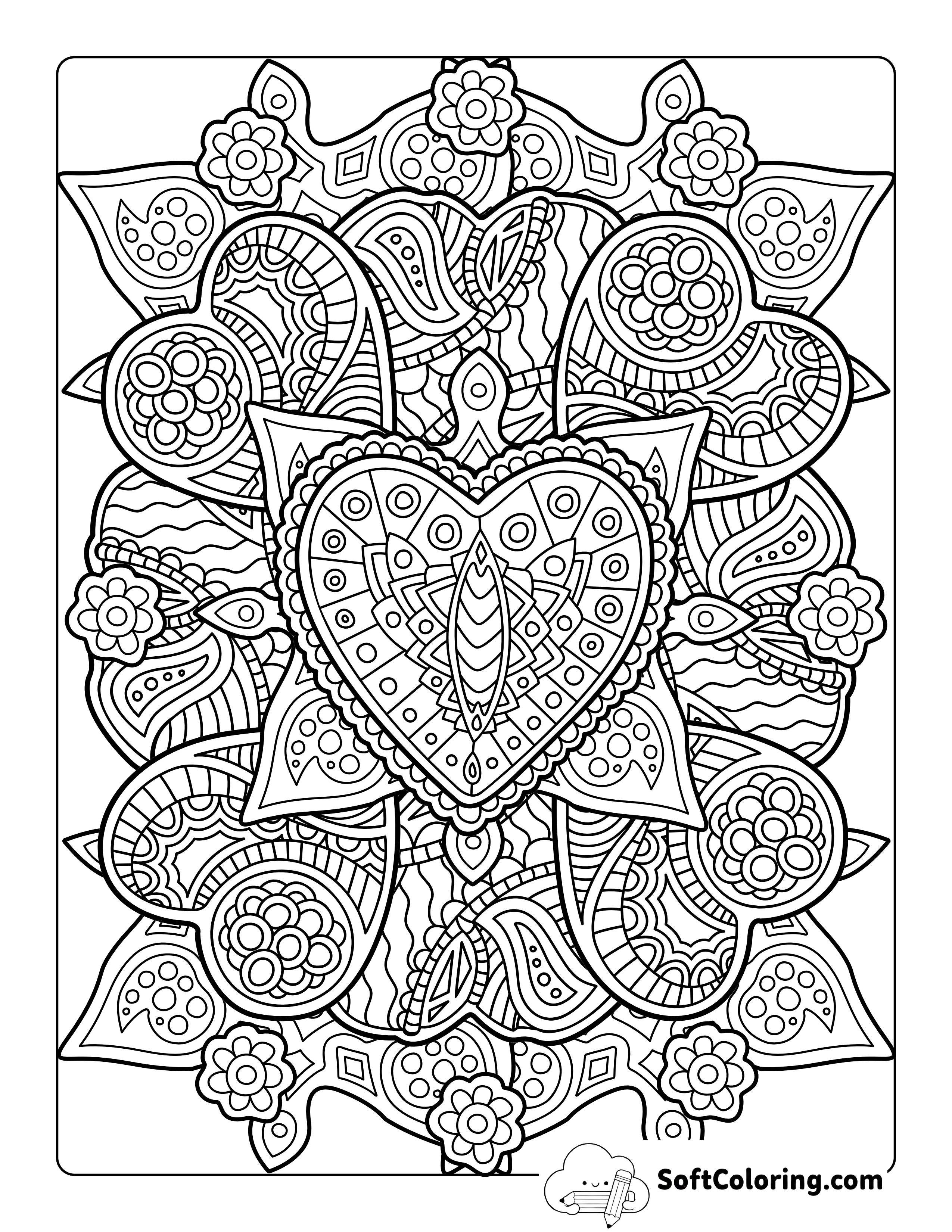Intricate Patterned Heart Picture PDF