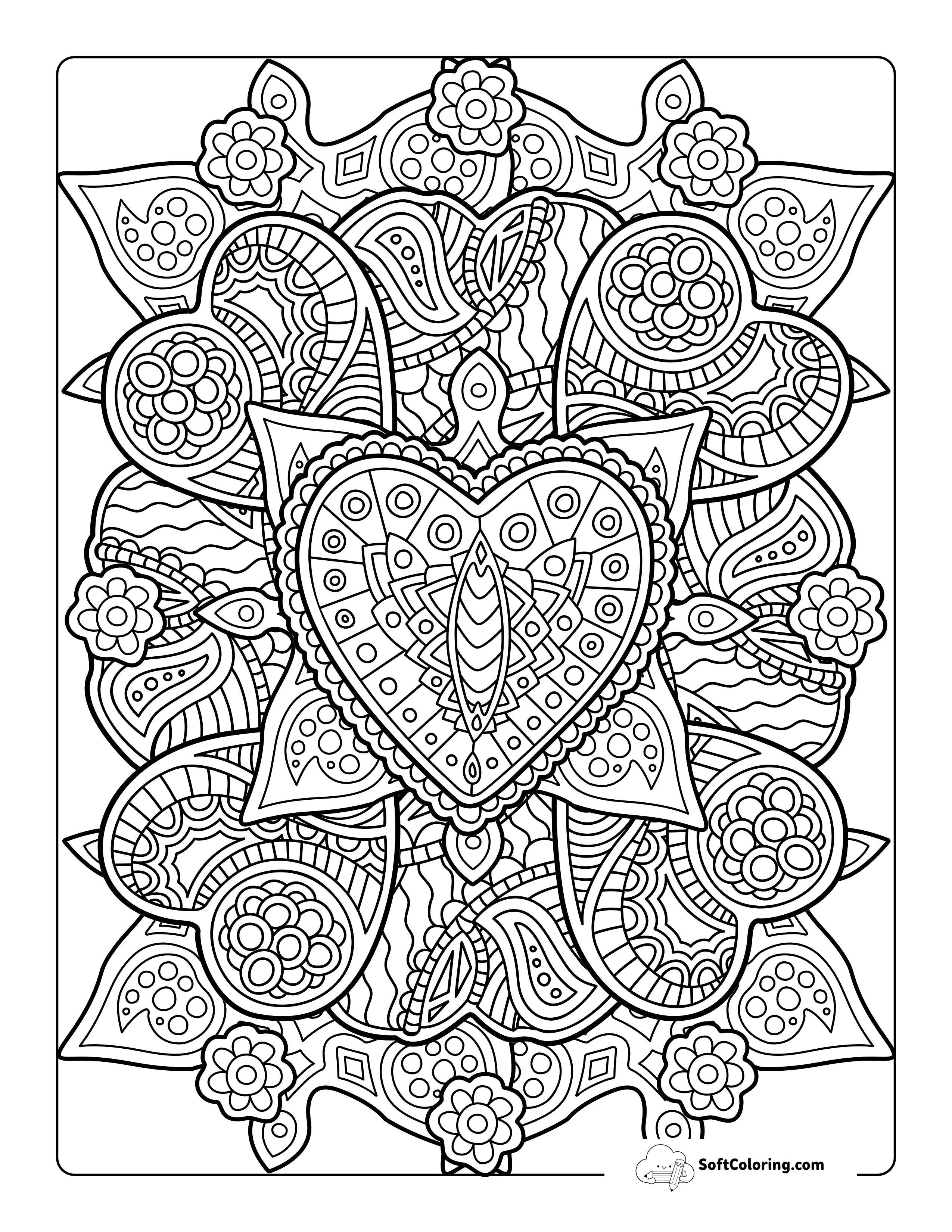Intricate Patterned Heart Picture Pdf