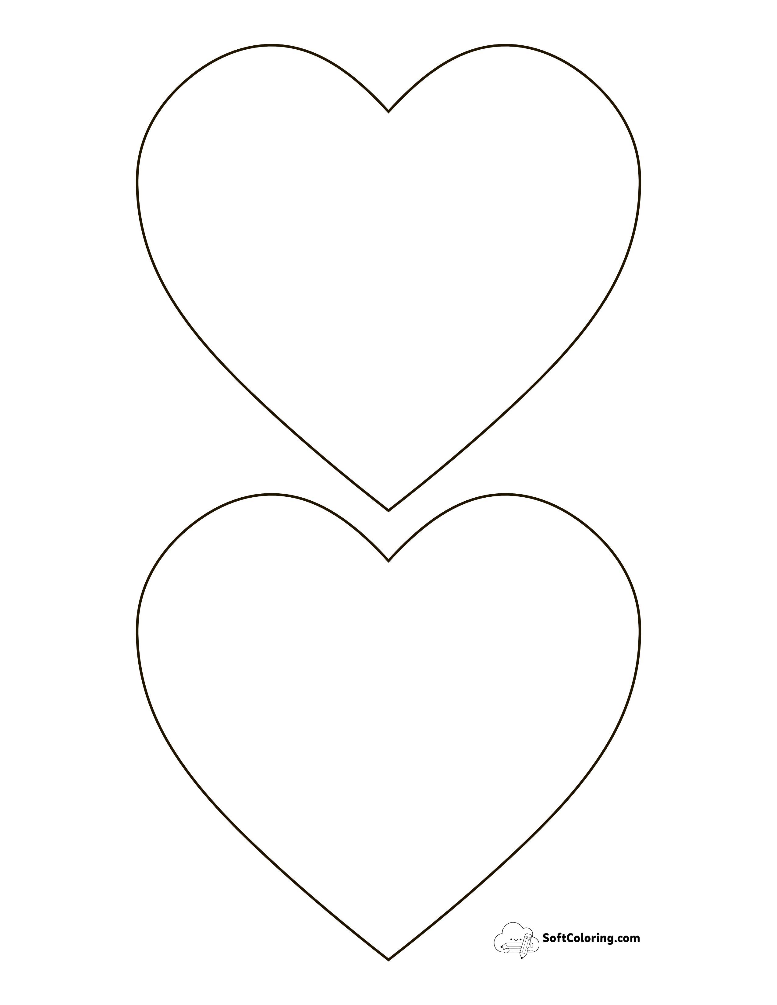 Rounded Heart Templatemedium (5 Inch)