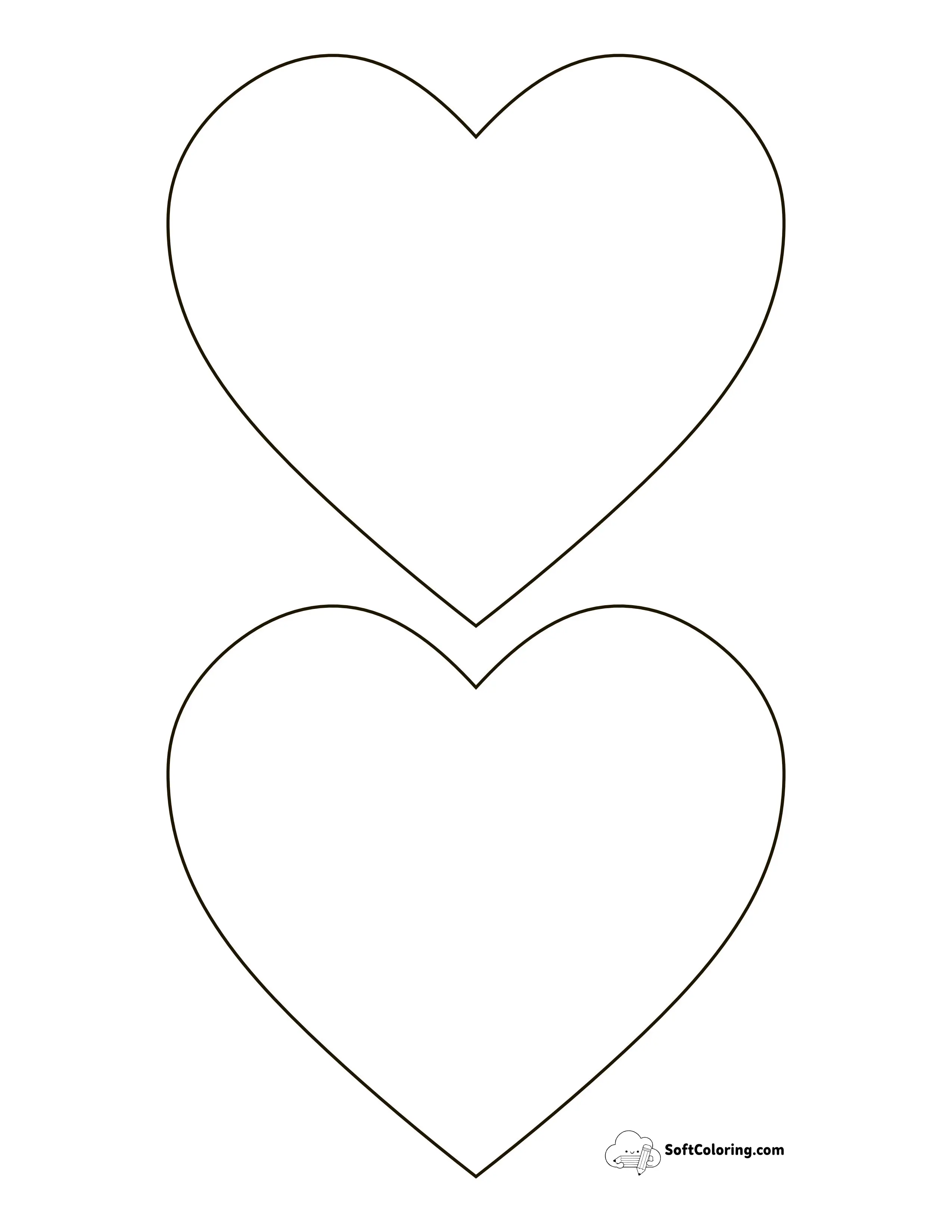 Rounded Heart Templatemedium (5 Inch)