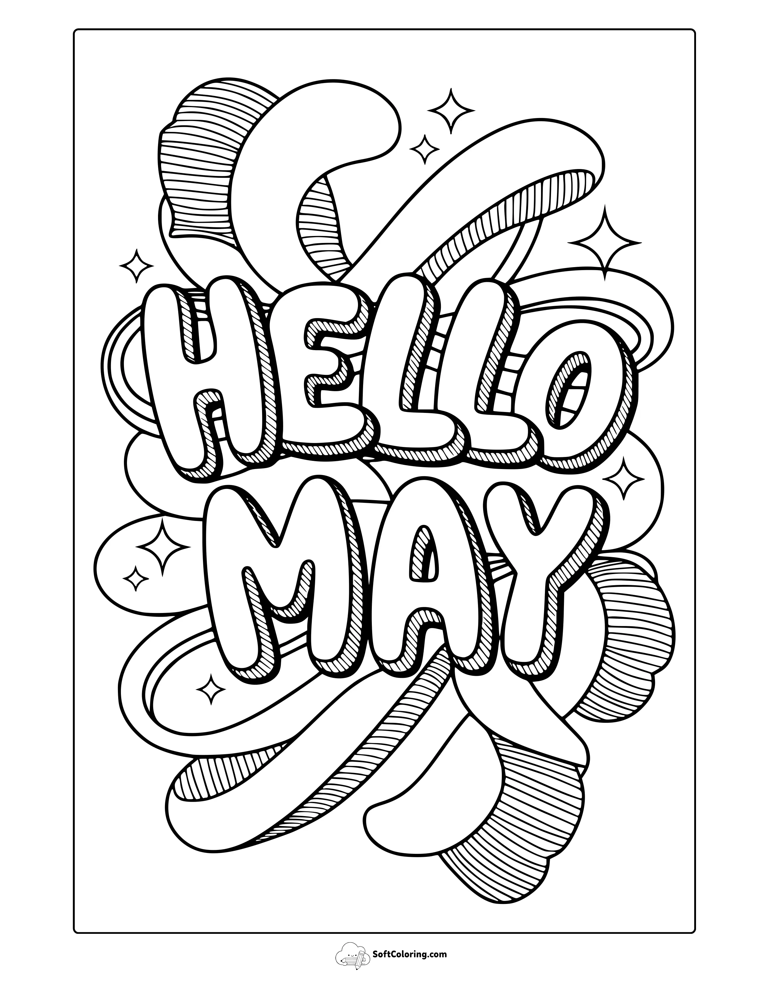 Hello May Coloring Page