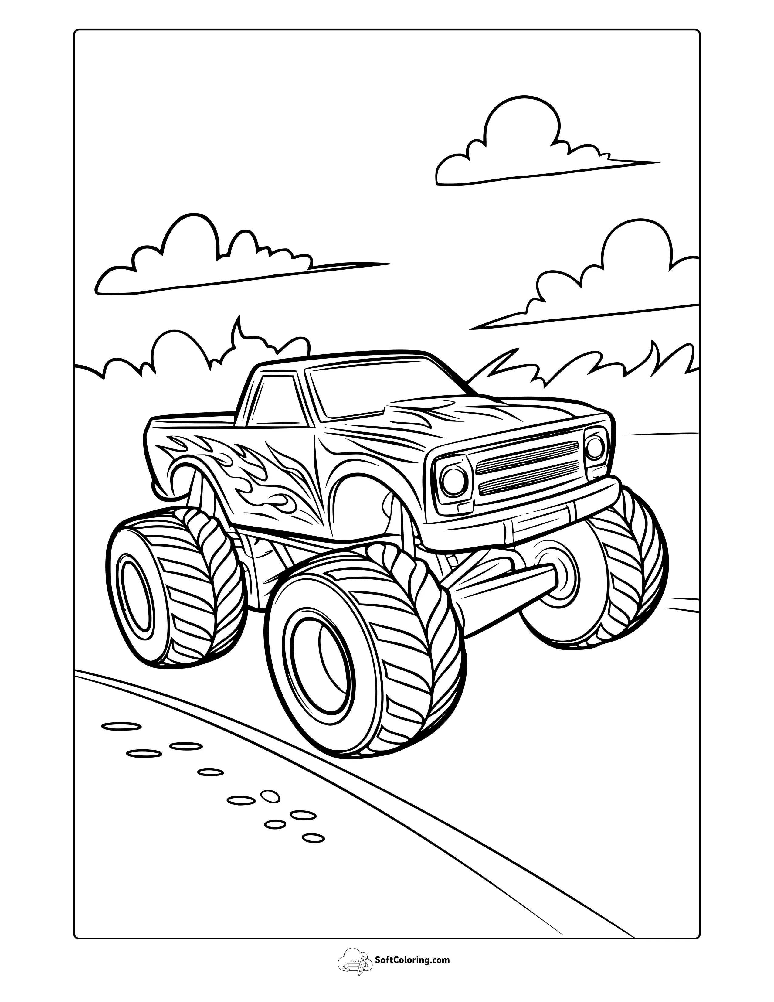 Hot Wheels Monster Truck Coloring Page