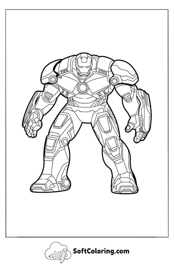 Iron Man Hulkbuster Coloring Page
