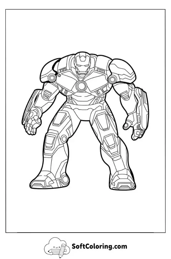 Iron Man Hulkbuster Coloring Page