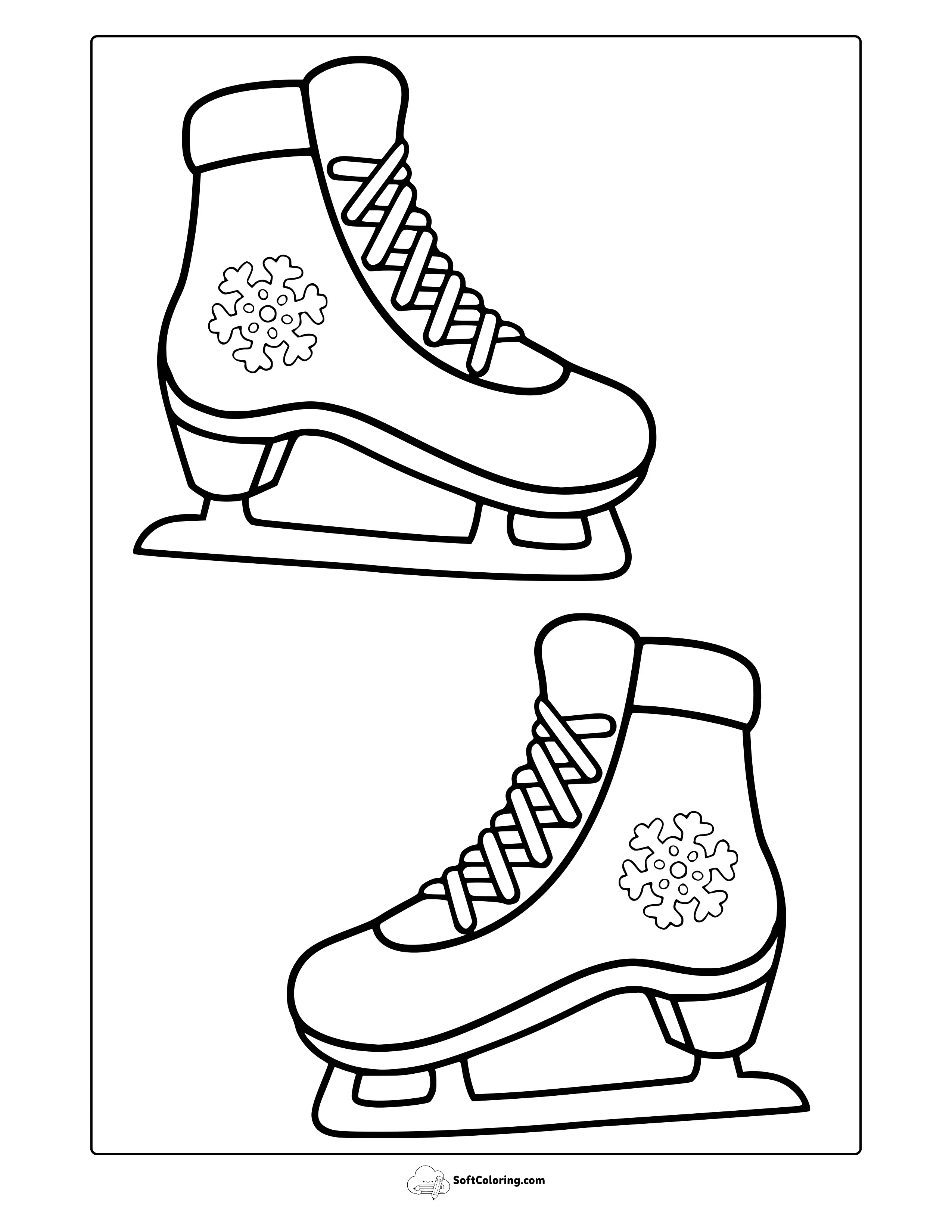 Ice Skate Coloring Page