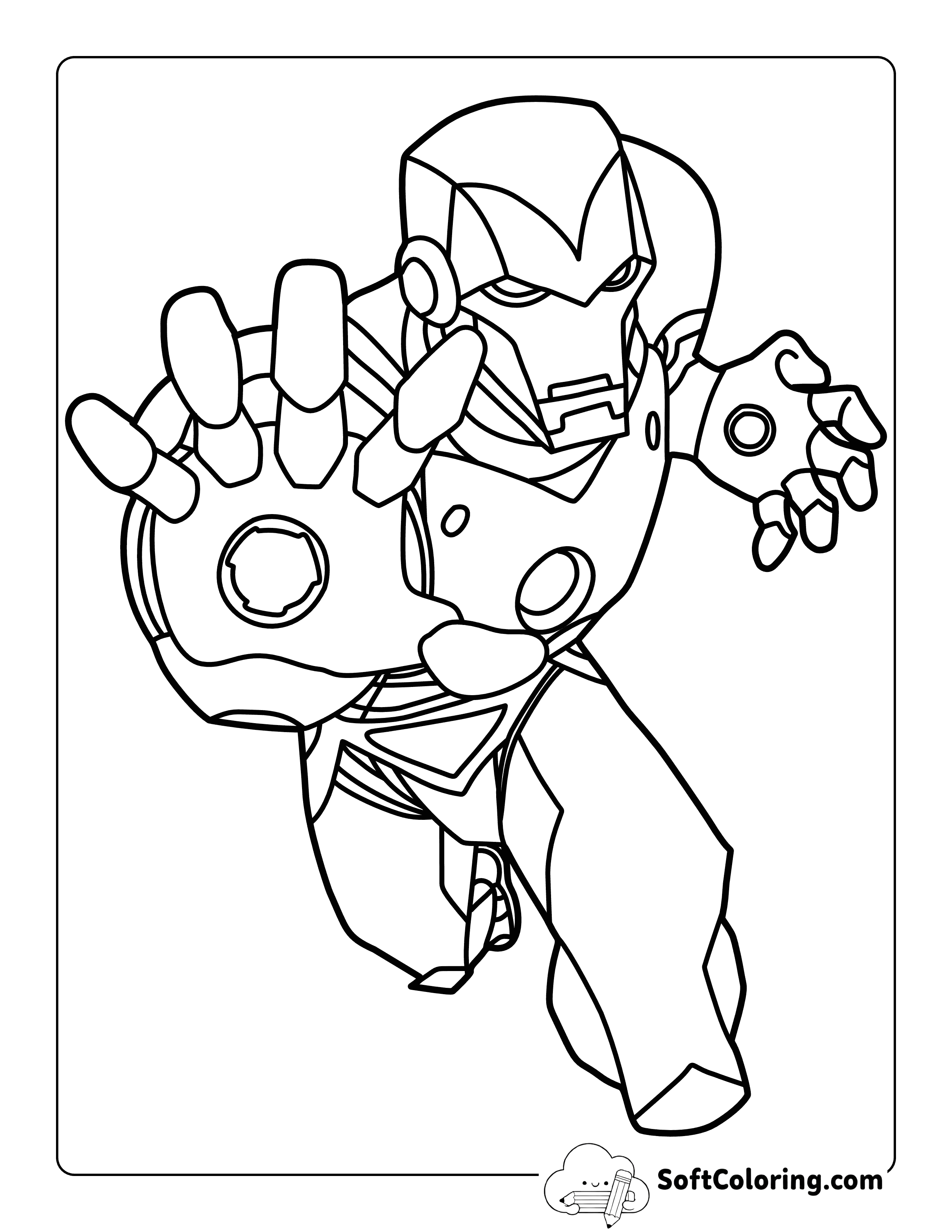 Avengers Iron Man-Inspired Drawing to Color