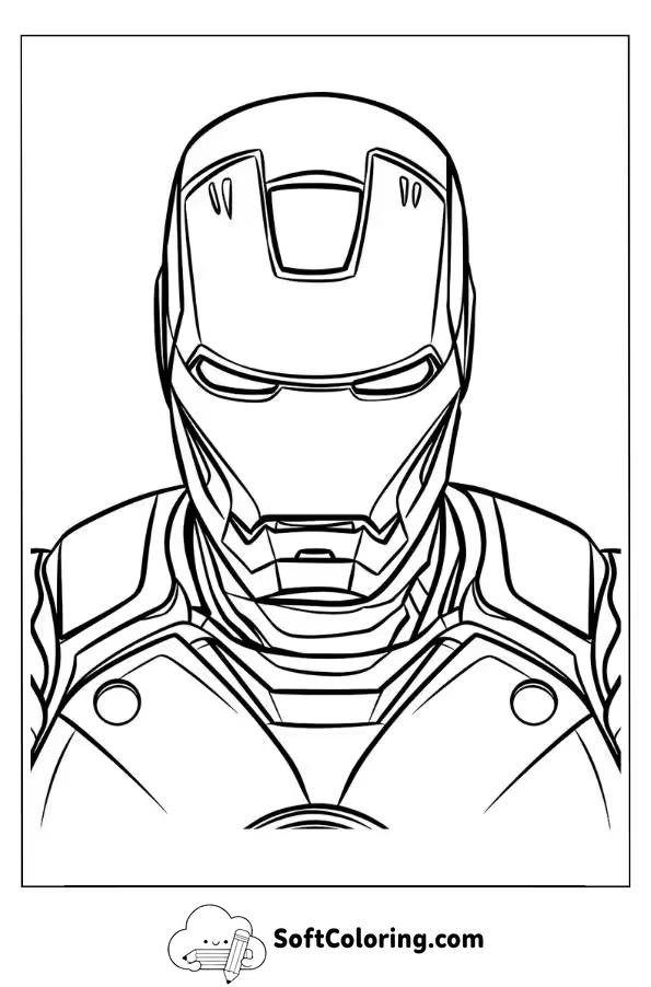Iron Man Helmet Coloring Page