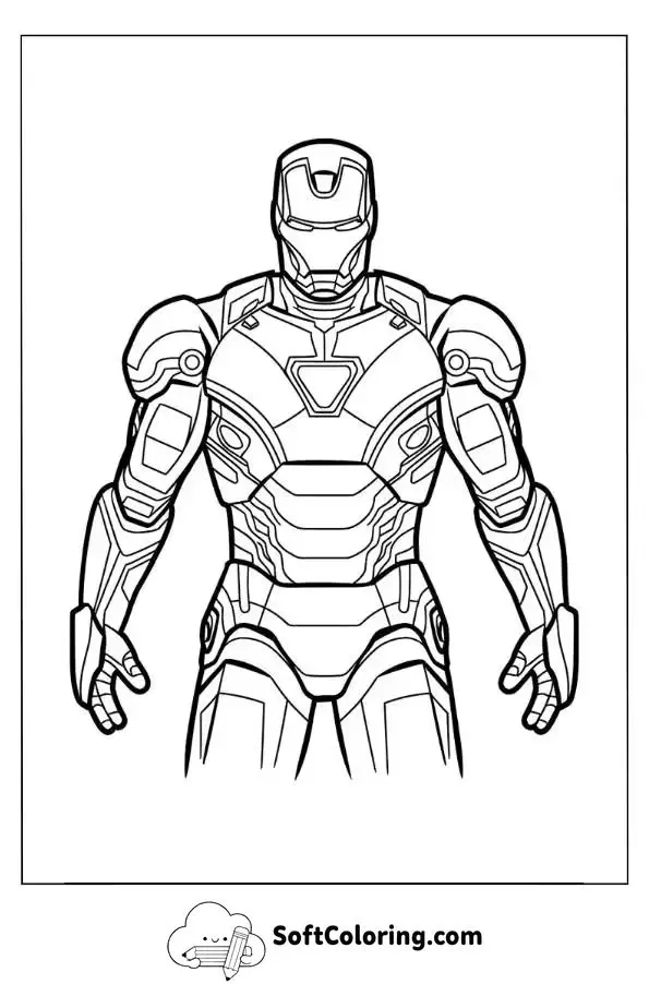 Iron Man Suit Coloring Page