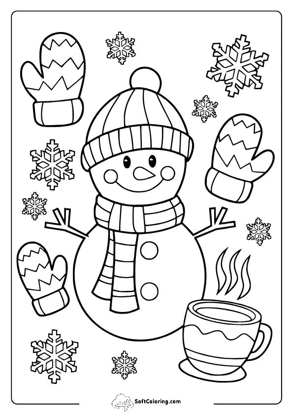 January Themed Coloring Pages