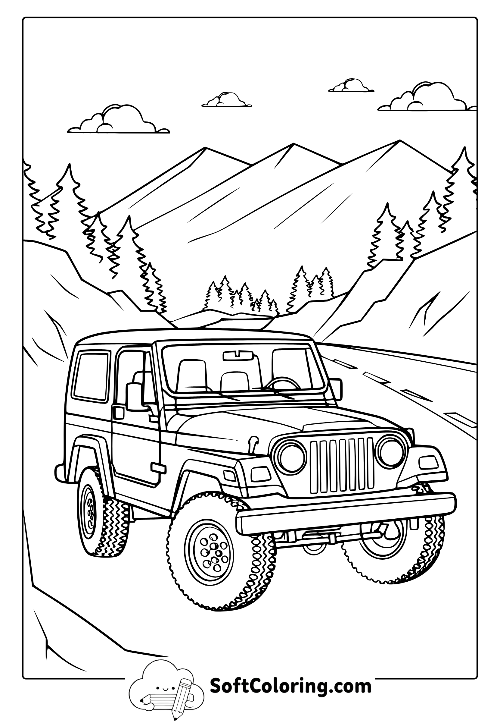 Jeep Car Coloring Page
