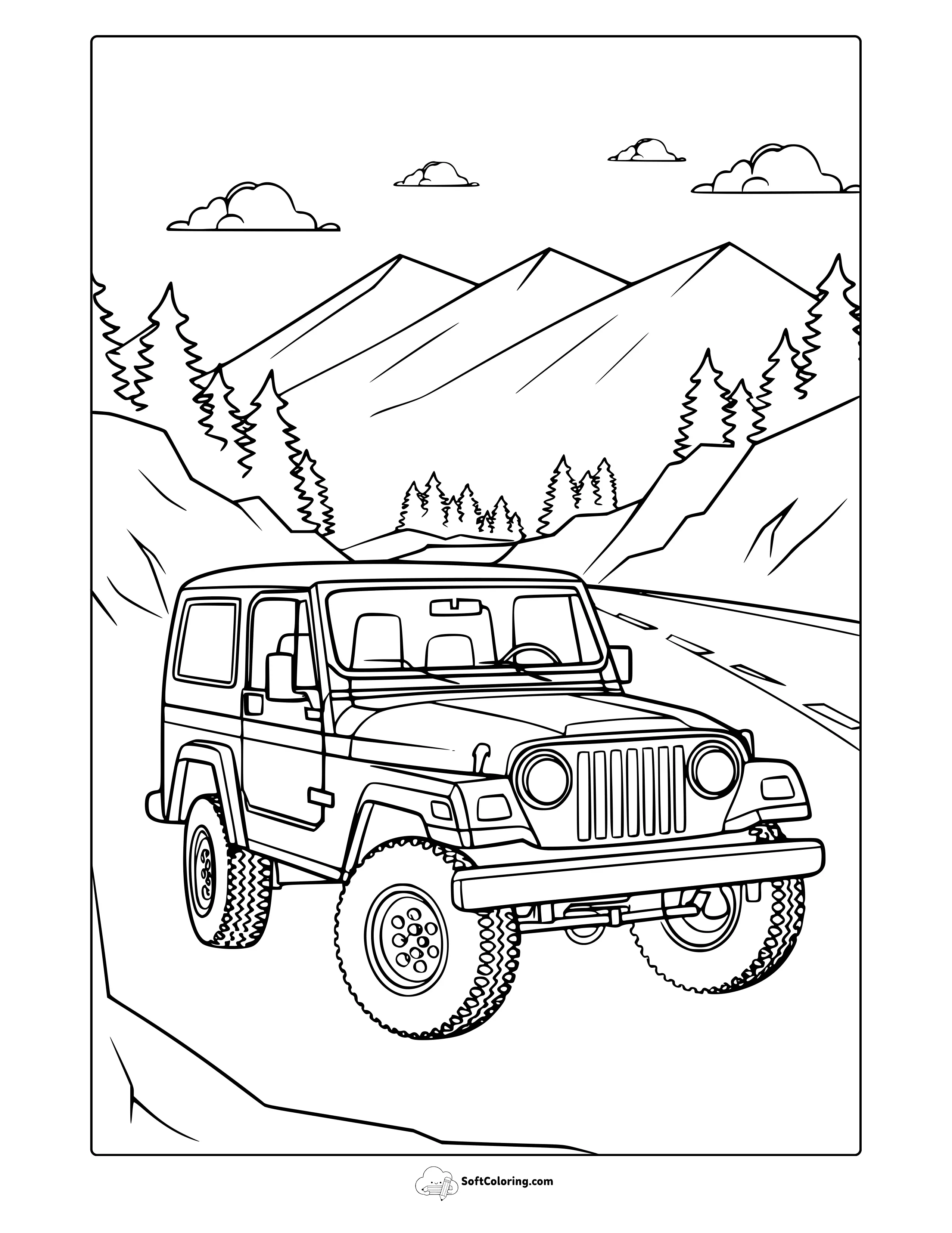 Jeep Car Coloring Page