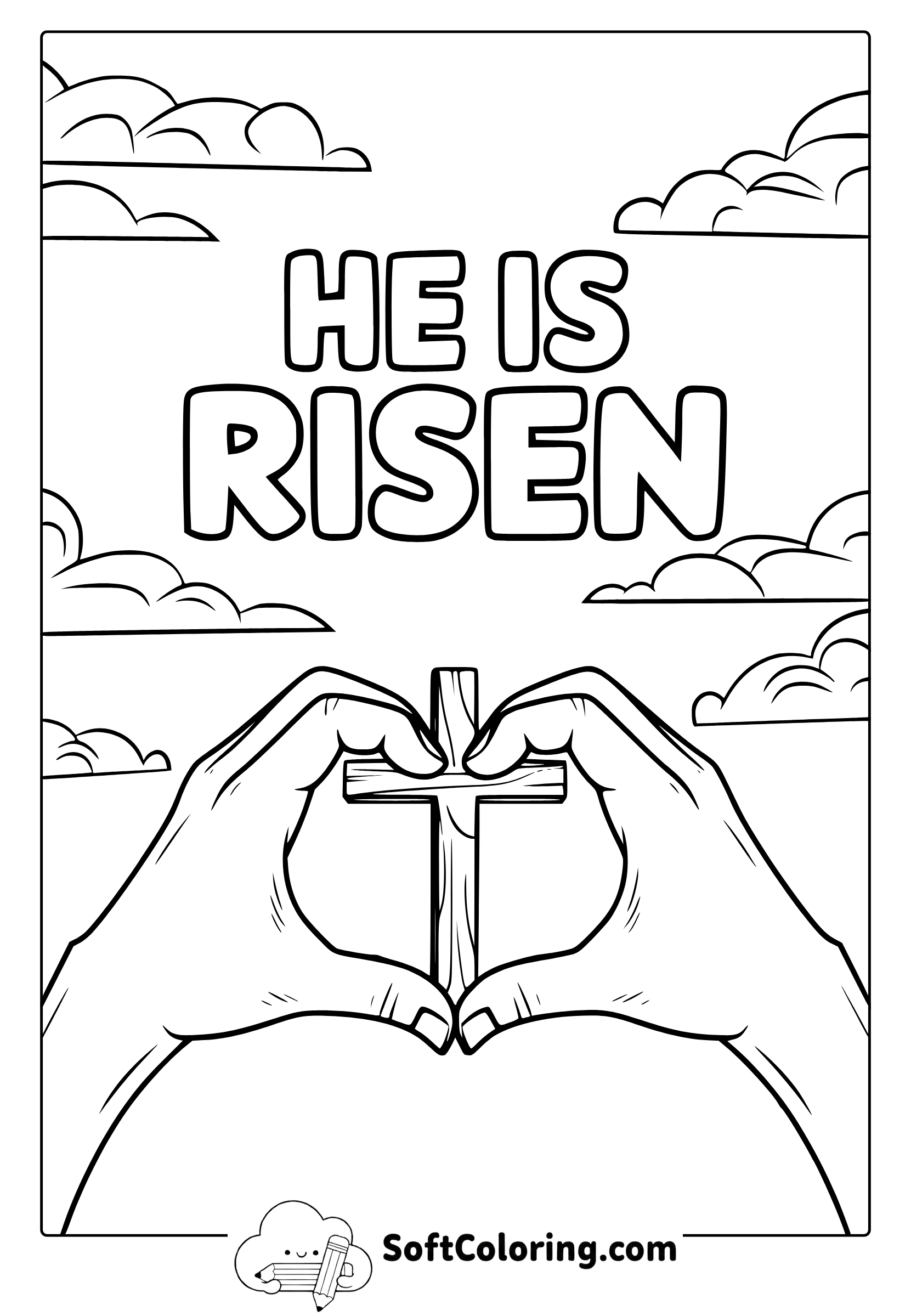 Jesus He Is Risen Coloring Page