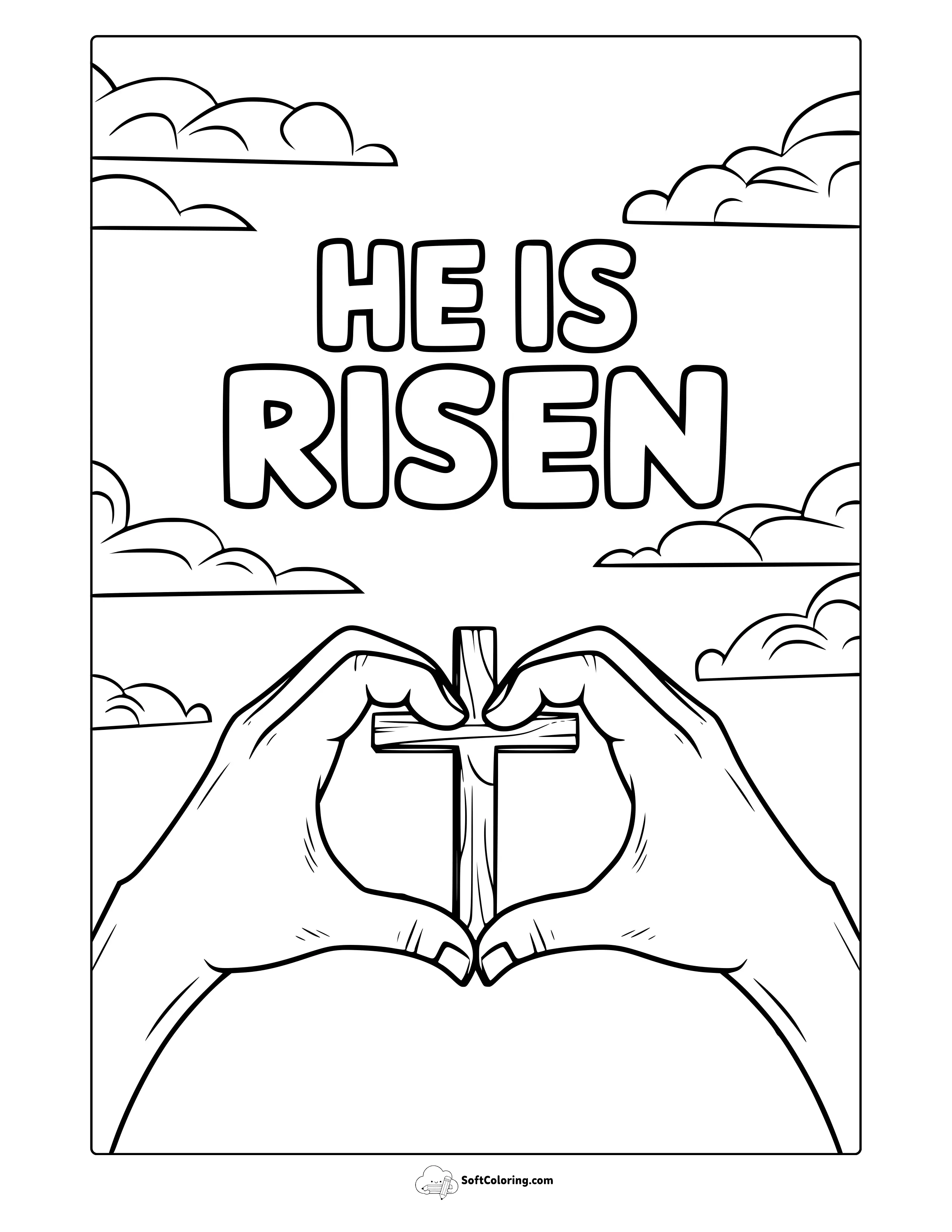 Jesus He Is Risen Coloring Page
