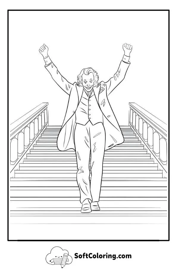 Joaquin Phoenix Joker Coloring Page