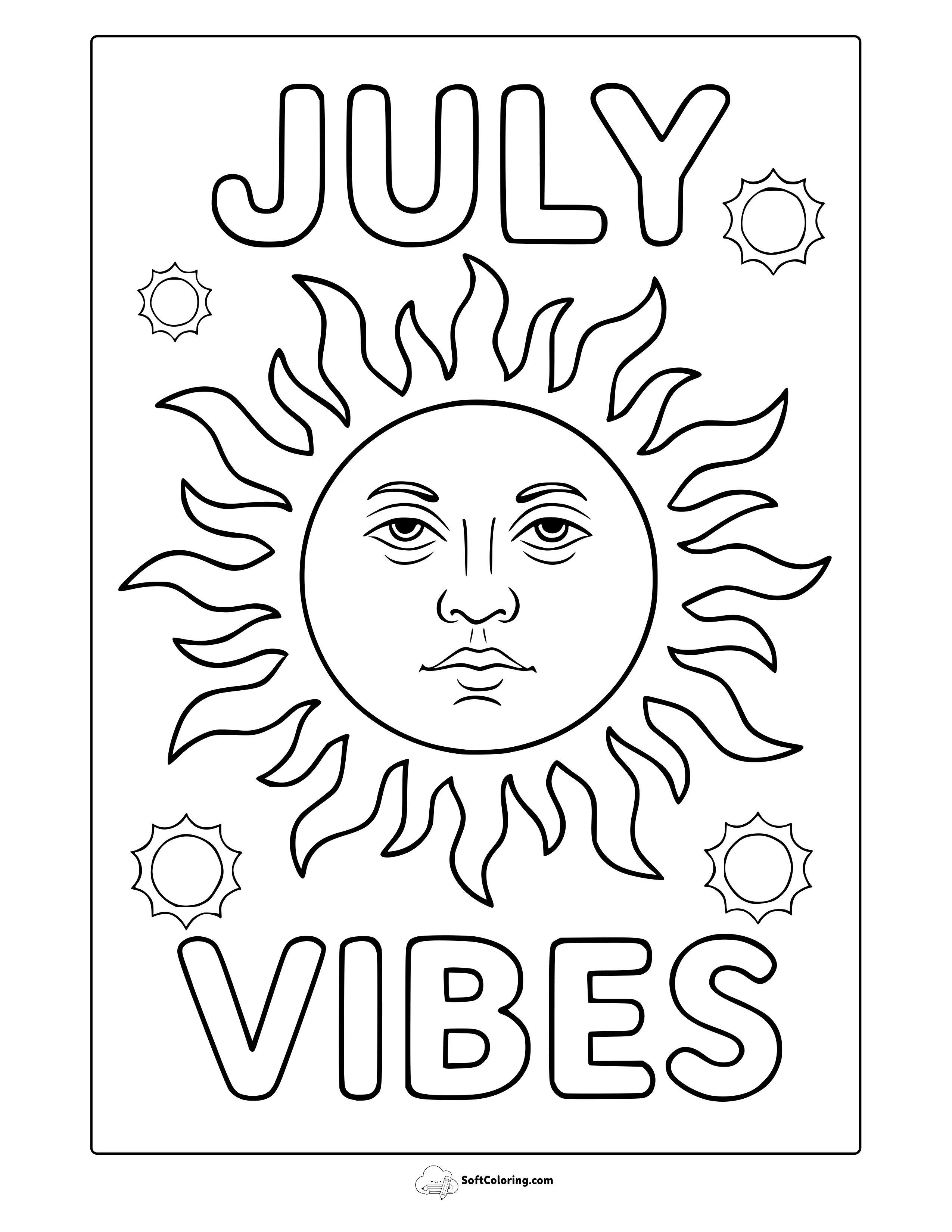 July Vibes Coloring Page