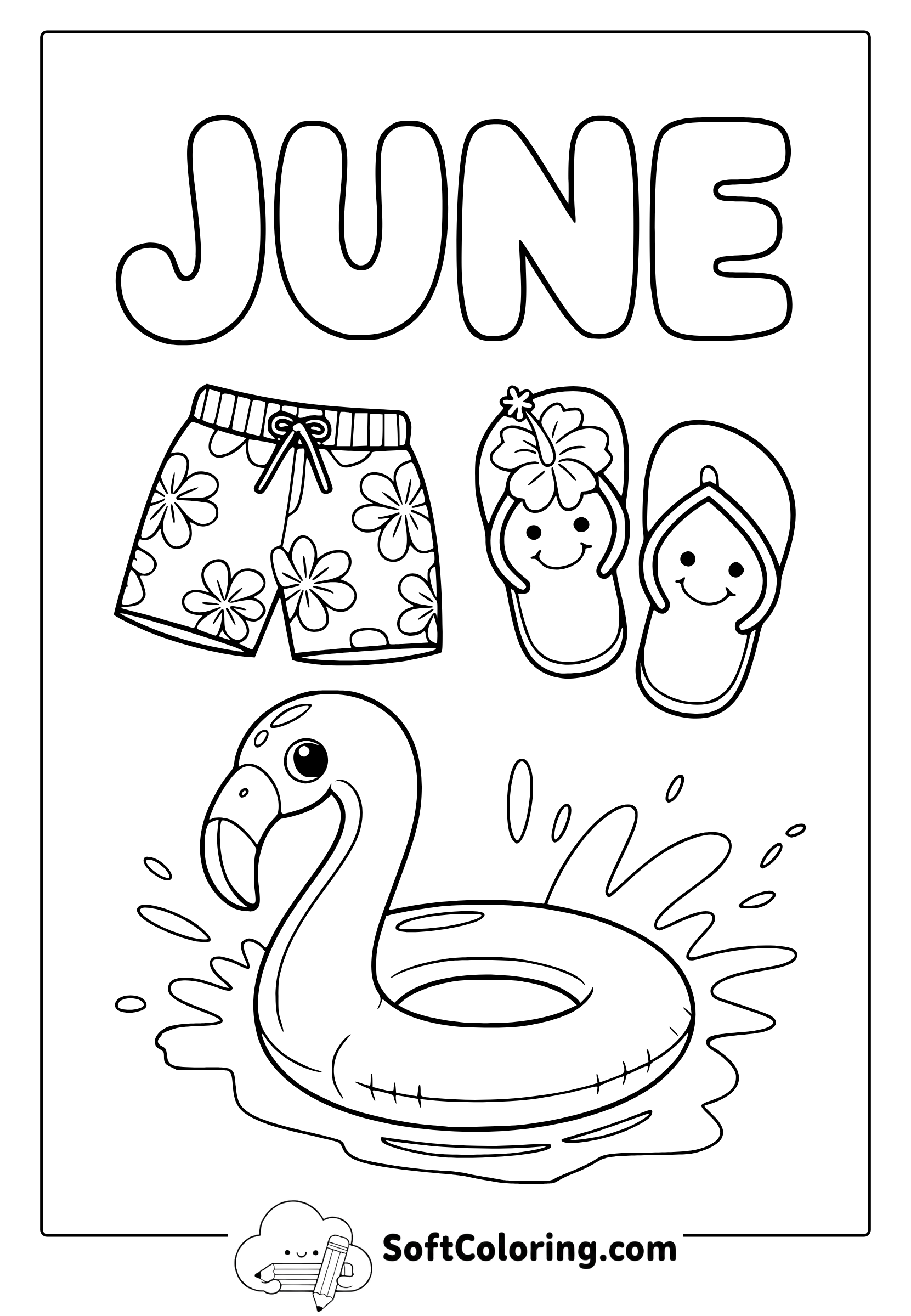 june elements coloring page