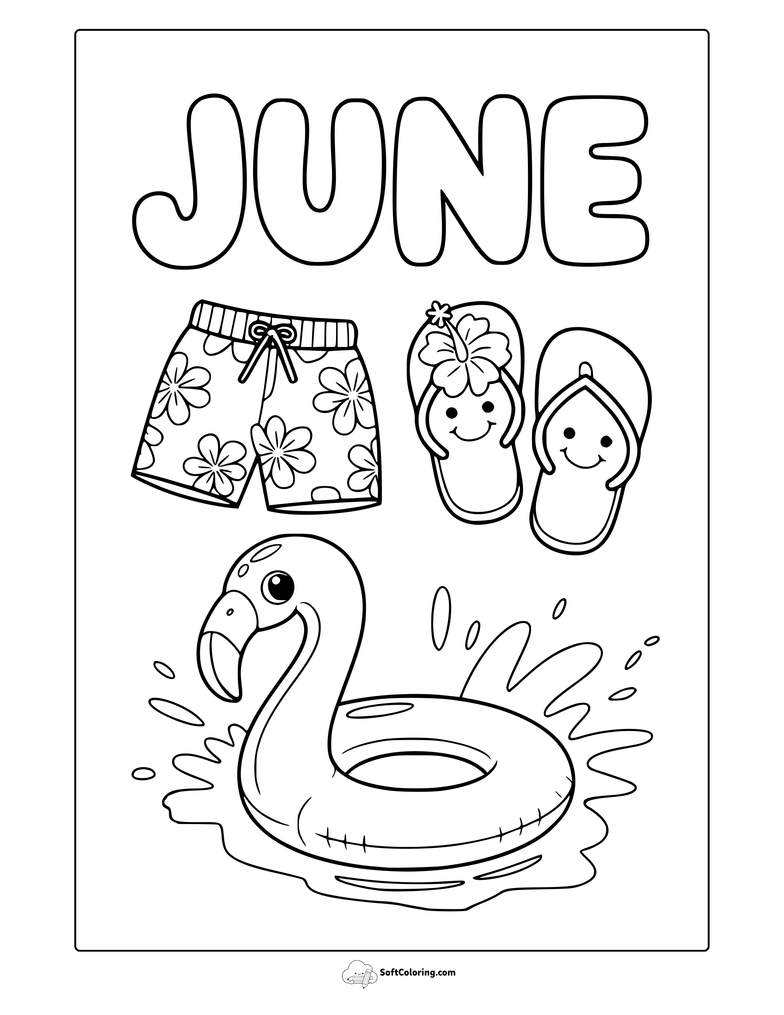 June Elements Coloring Page