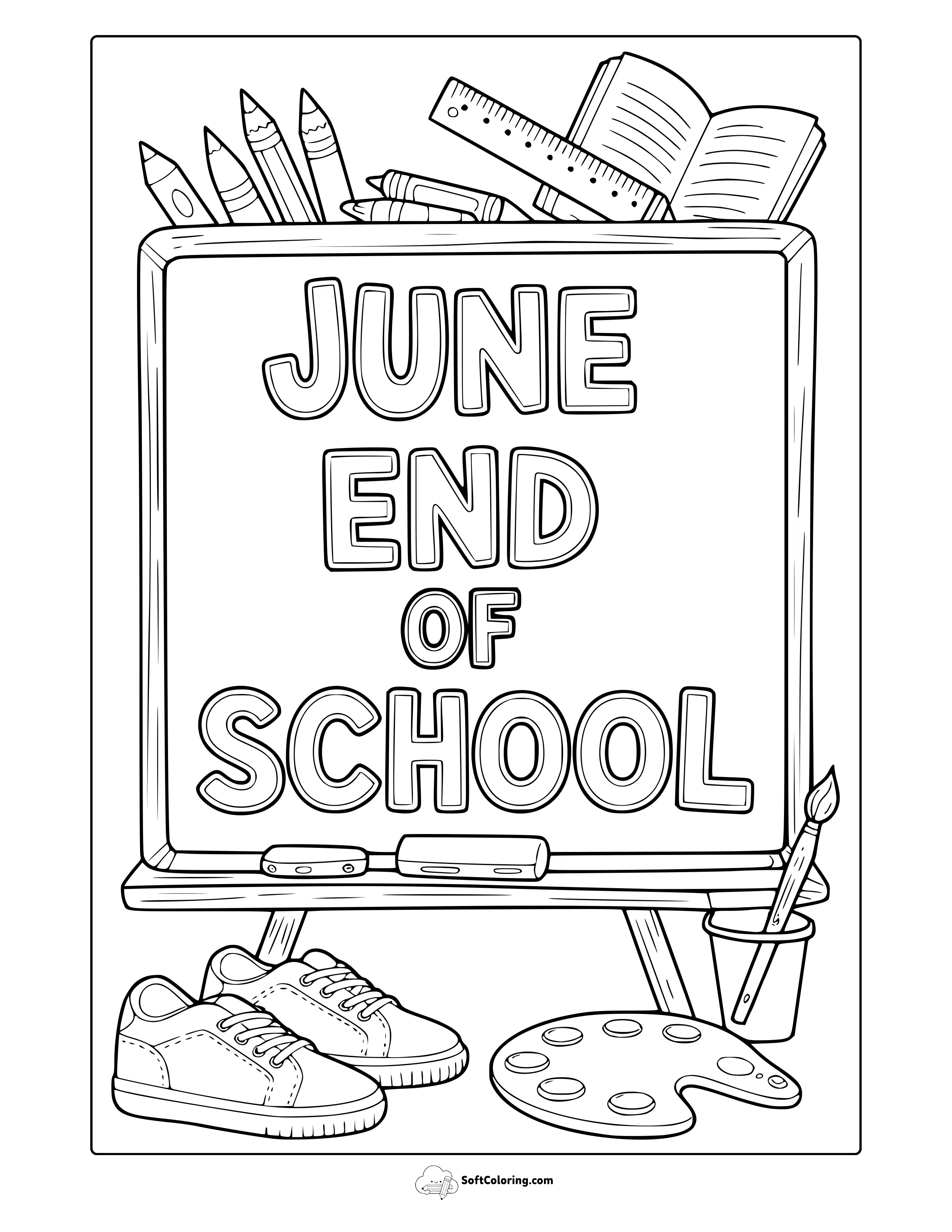 June End Of School Coloring Page