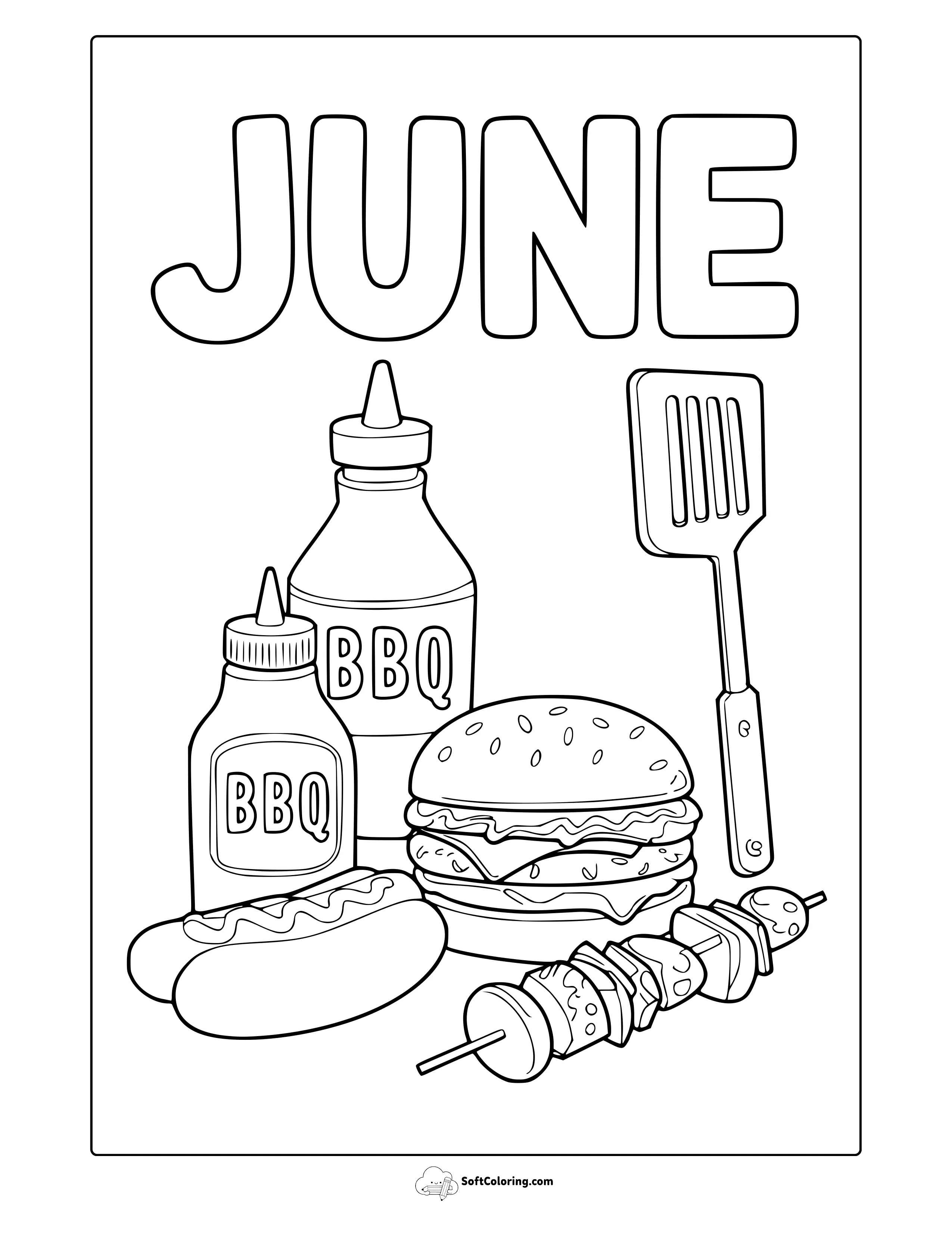 June Foods Coloring Page