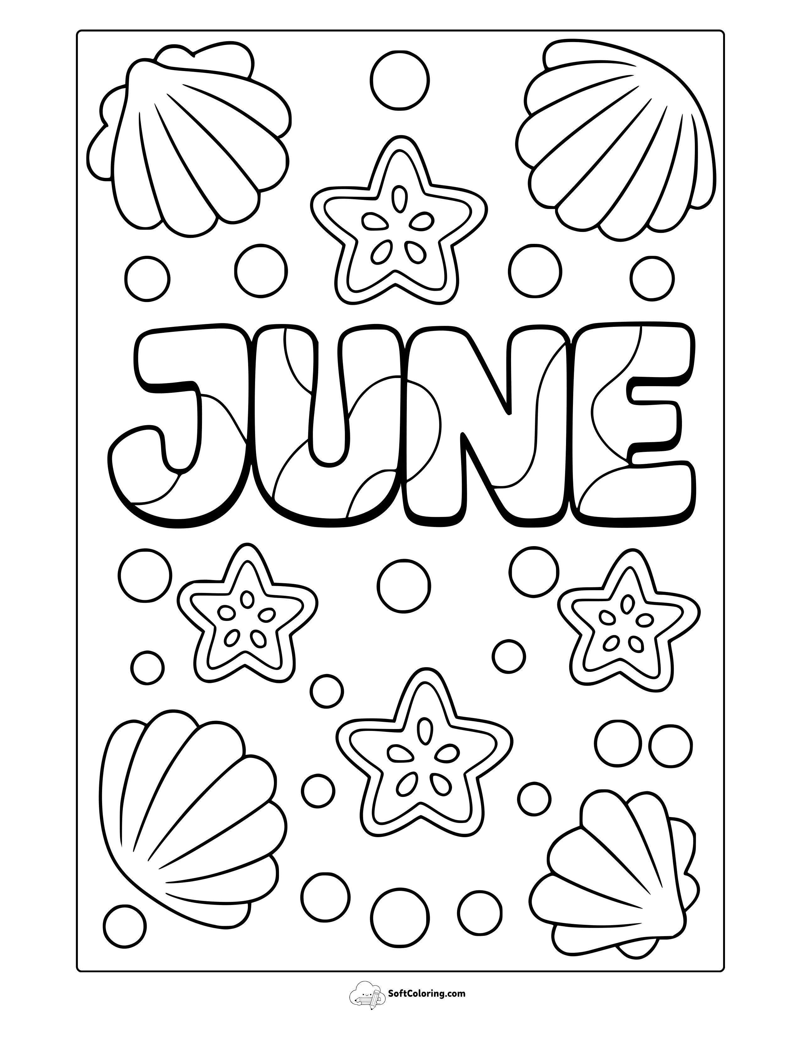 June Shells Coloring Page