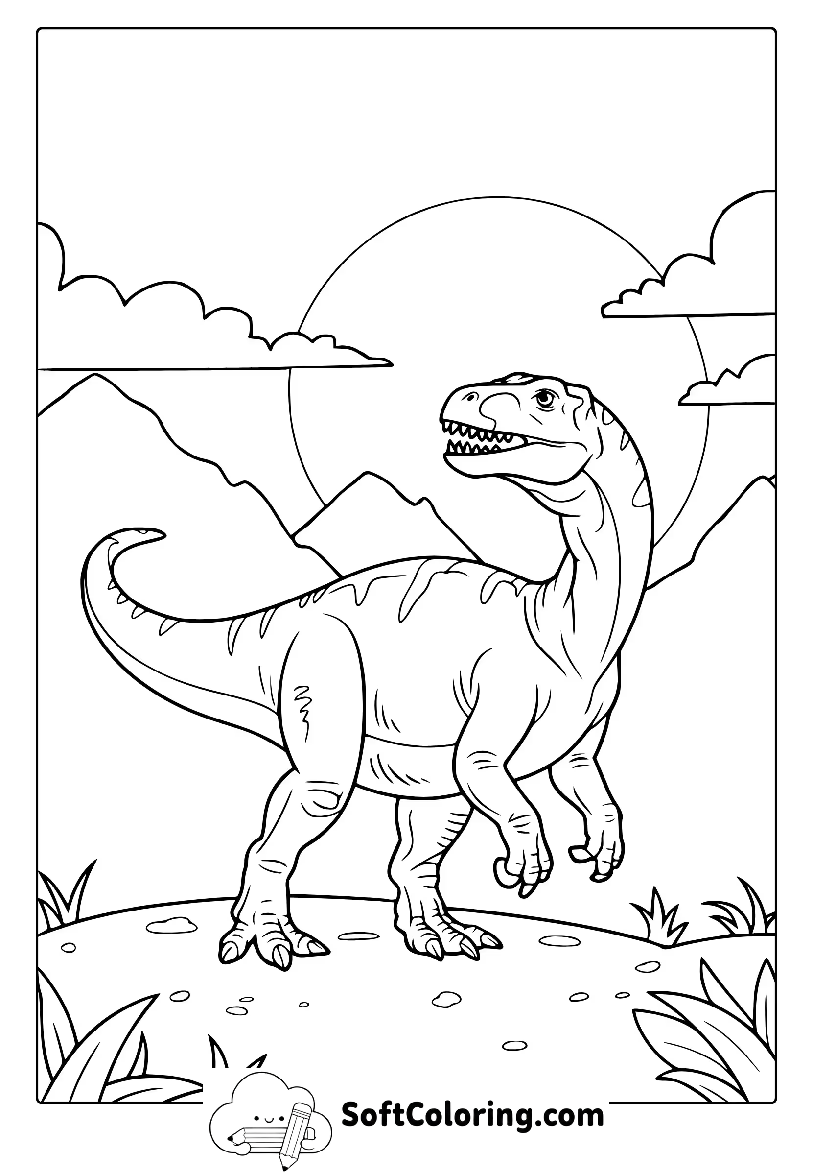 jurassic world dinosaur coloring page