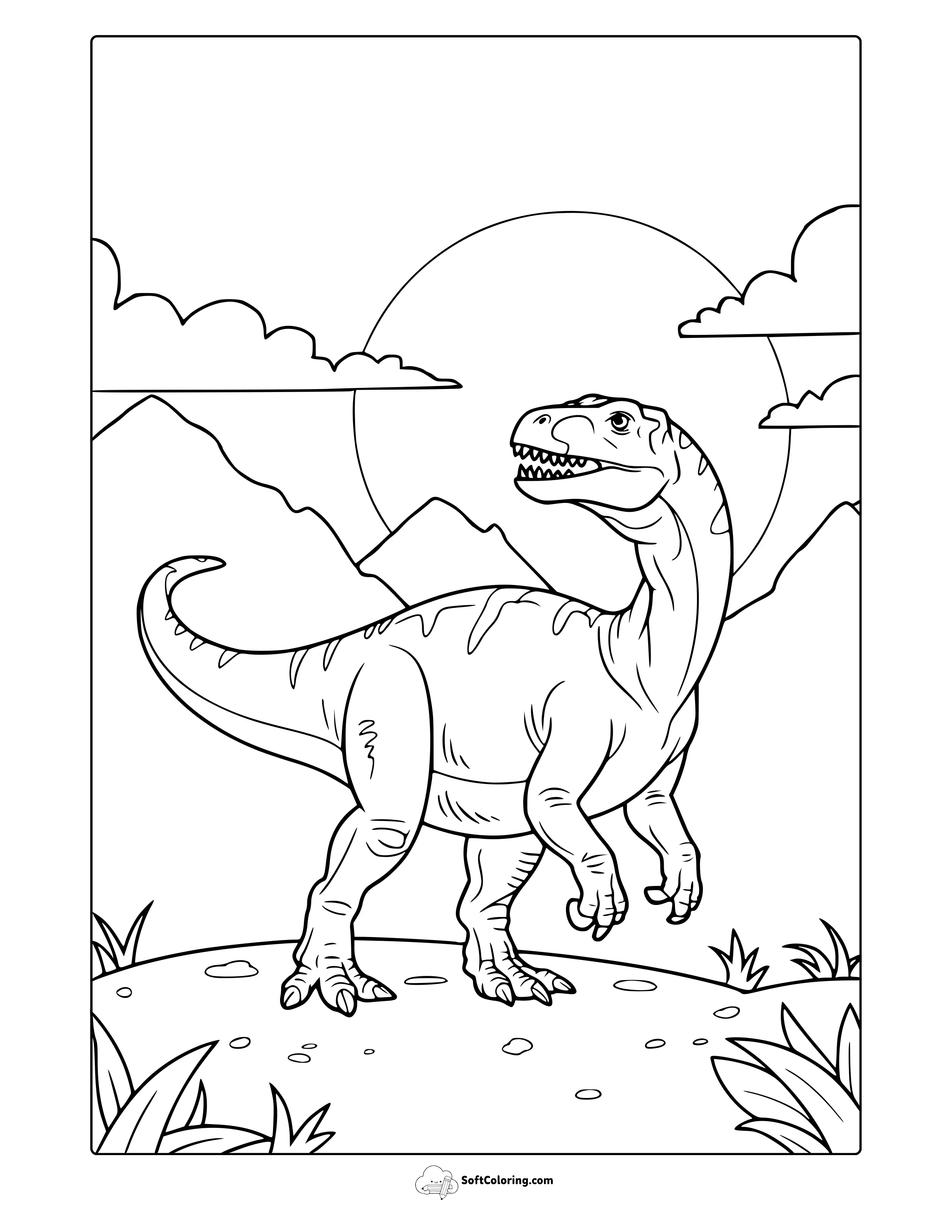 Jurassic World Dinosaur Coloring Page