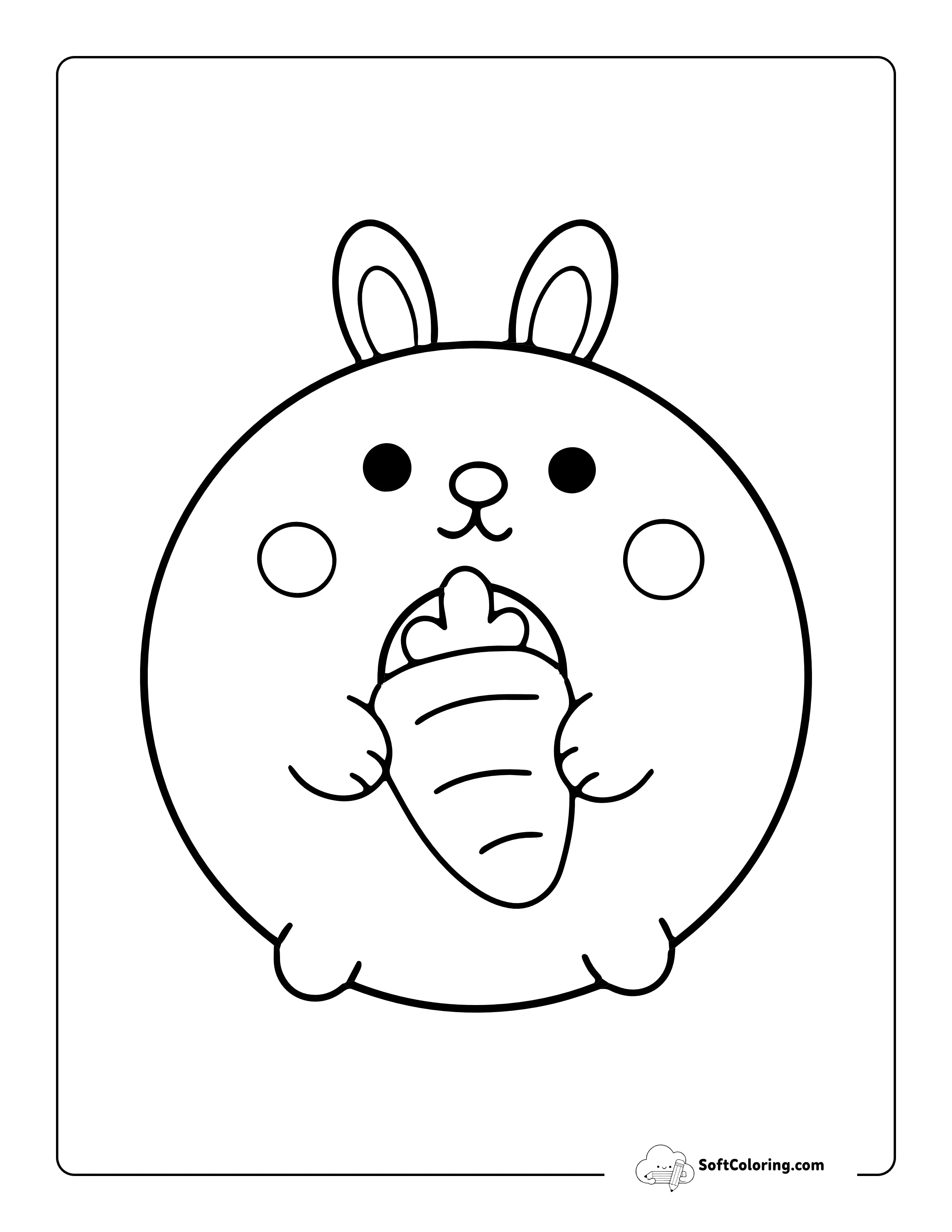 Cute Easter Donut Coloring Sheet