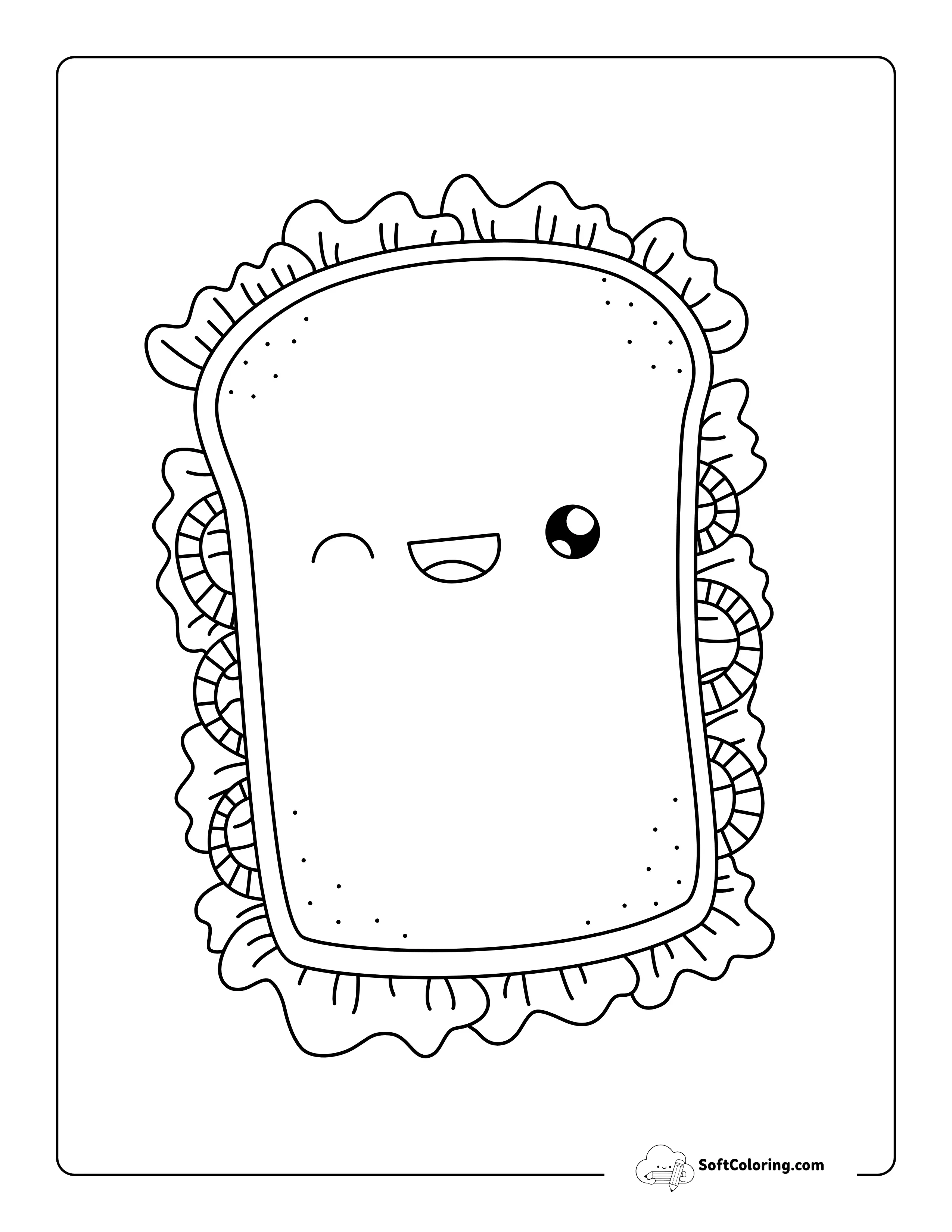Cute Sandwich Picture To Color