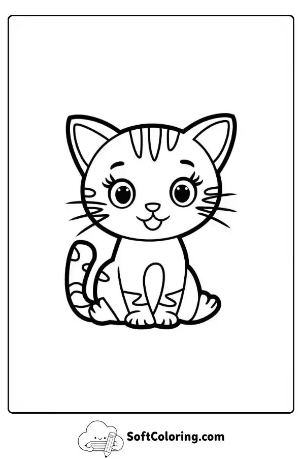 Kitty Cat Coloring Page