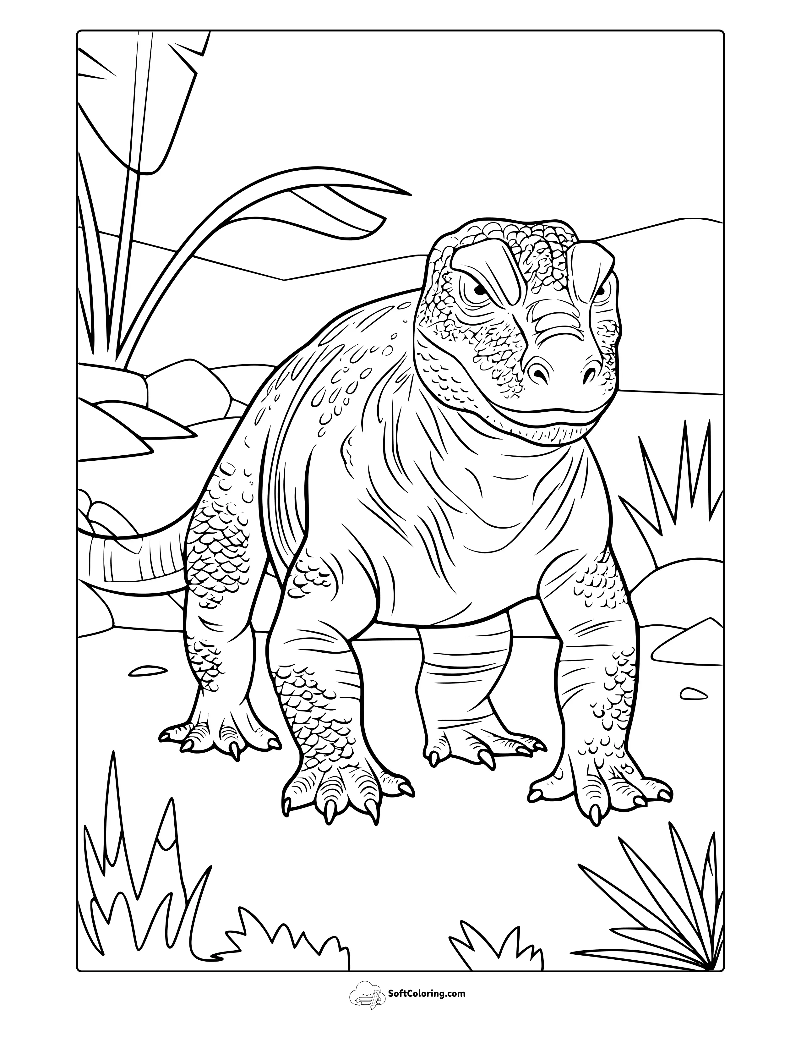 Komodo Dragon Coloring Page