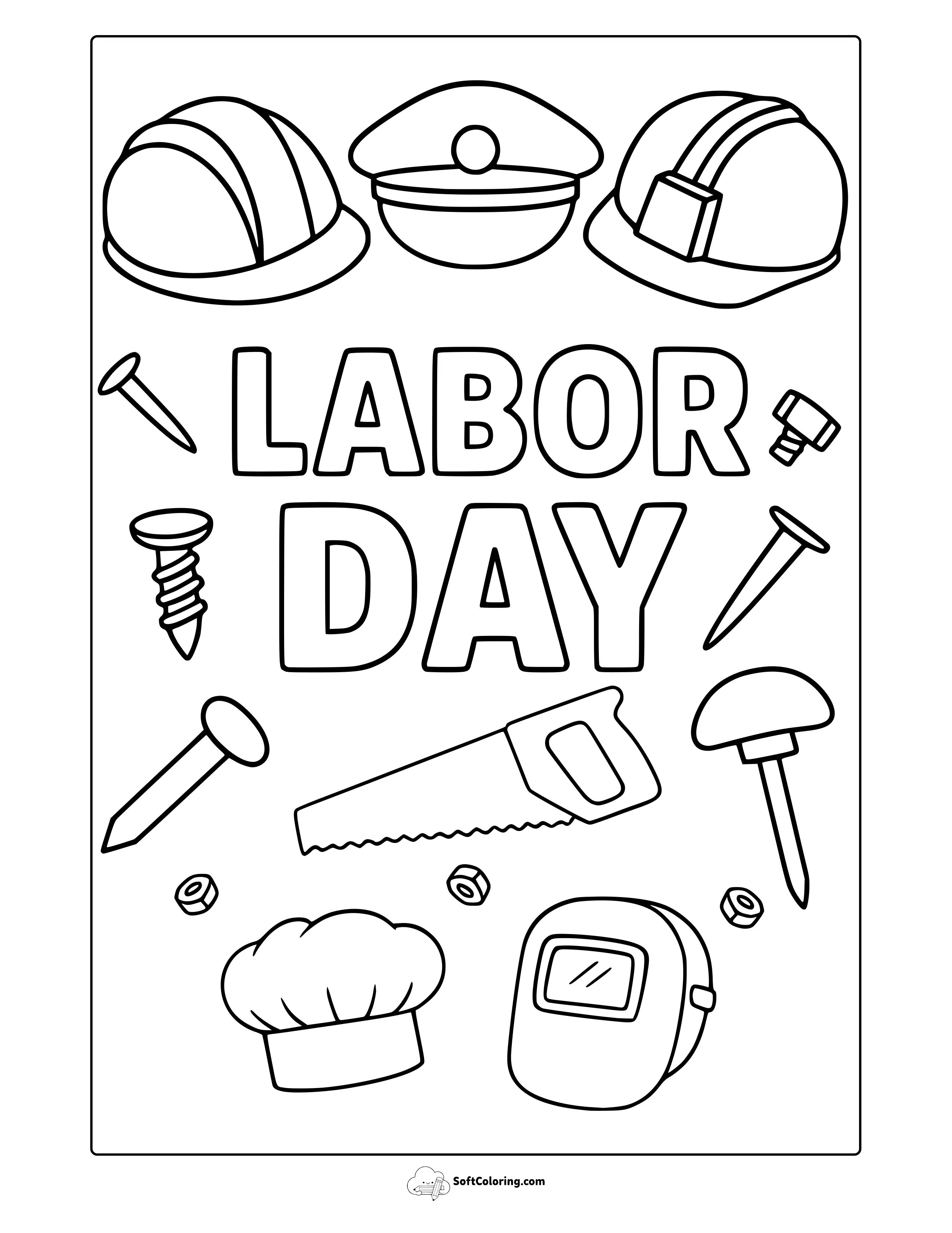 Labor Day Coloring Page