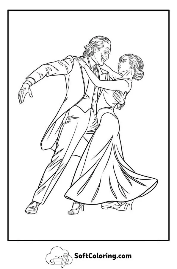 Lady Gaga And Joaquin Phoenix Coloring Page
