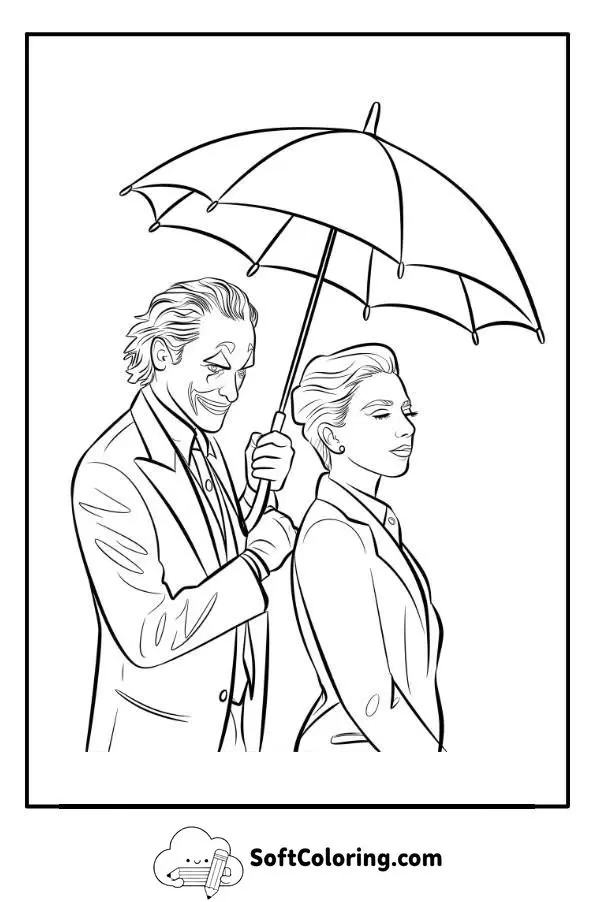 Lady Gaga Joker Coloring Page