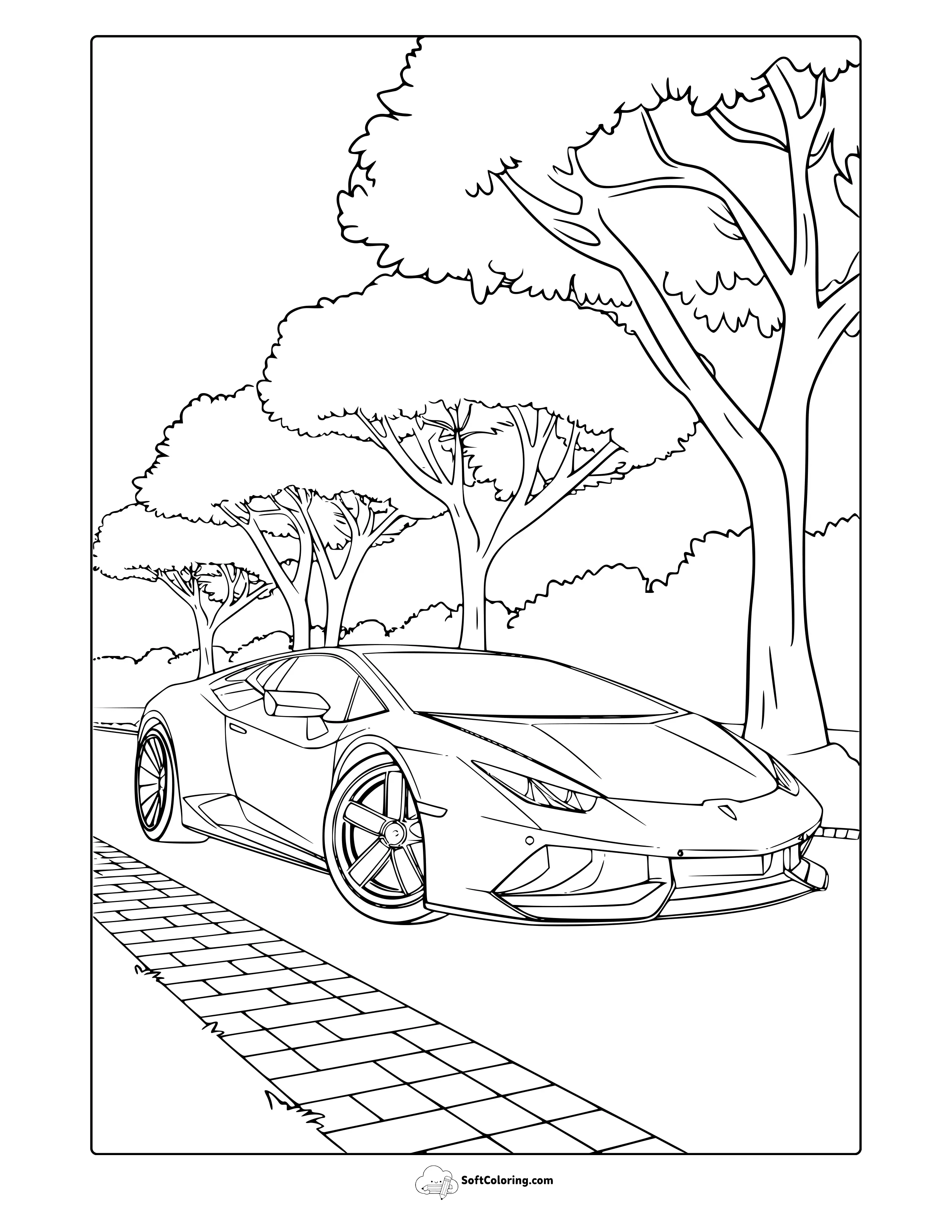 Lamborghini Car Coloring Page