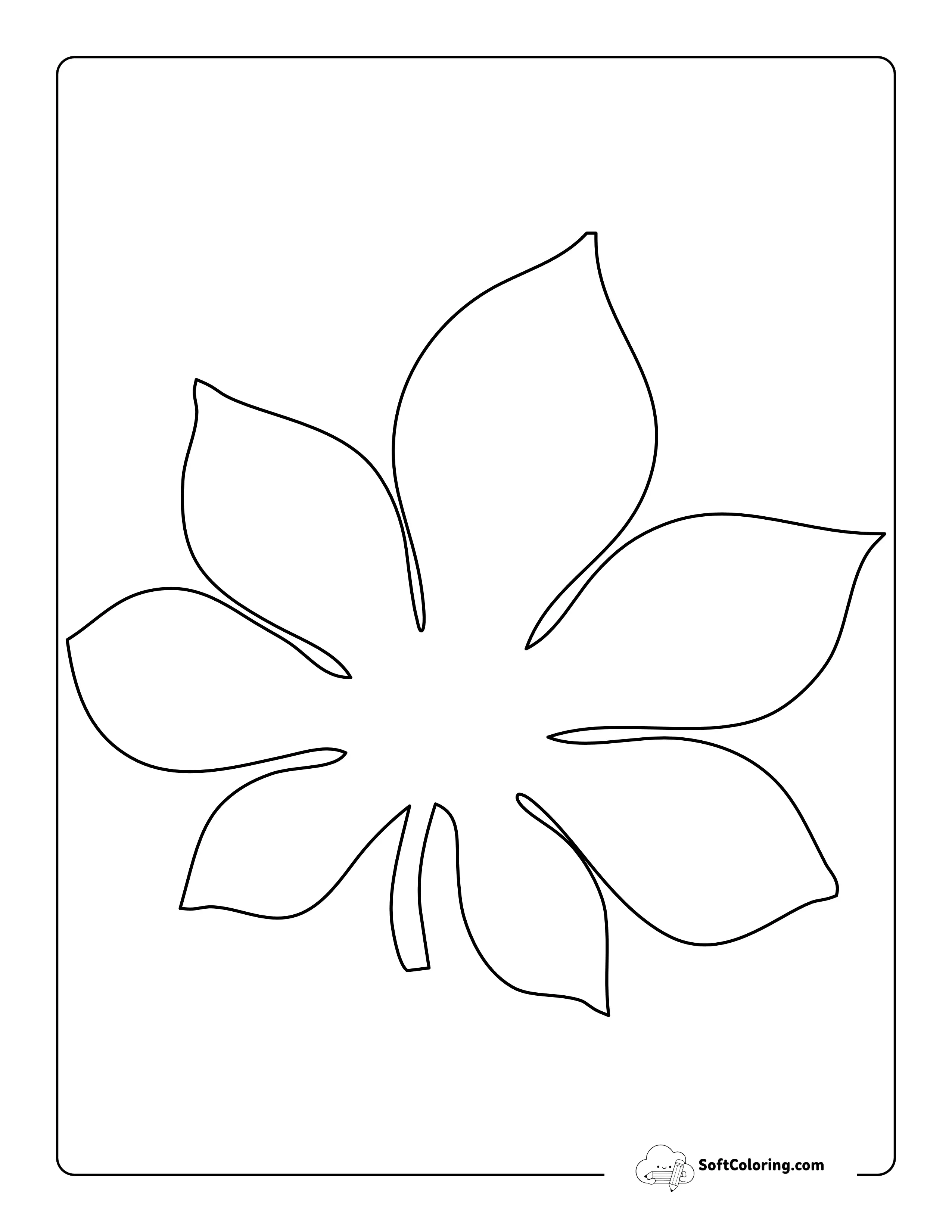 Chestnut Leaf Template - Large