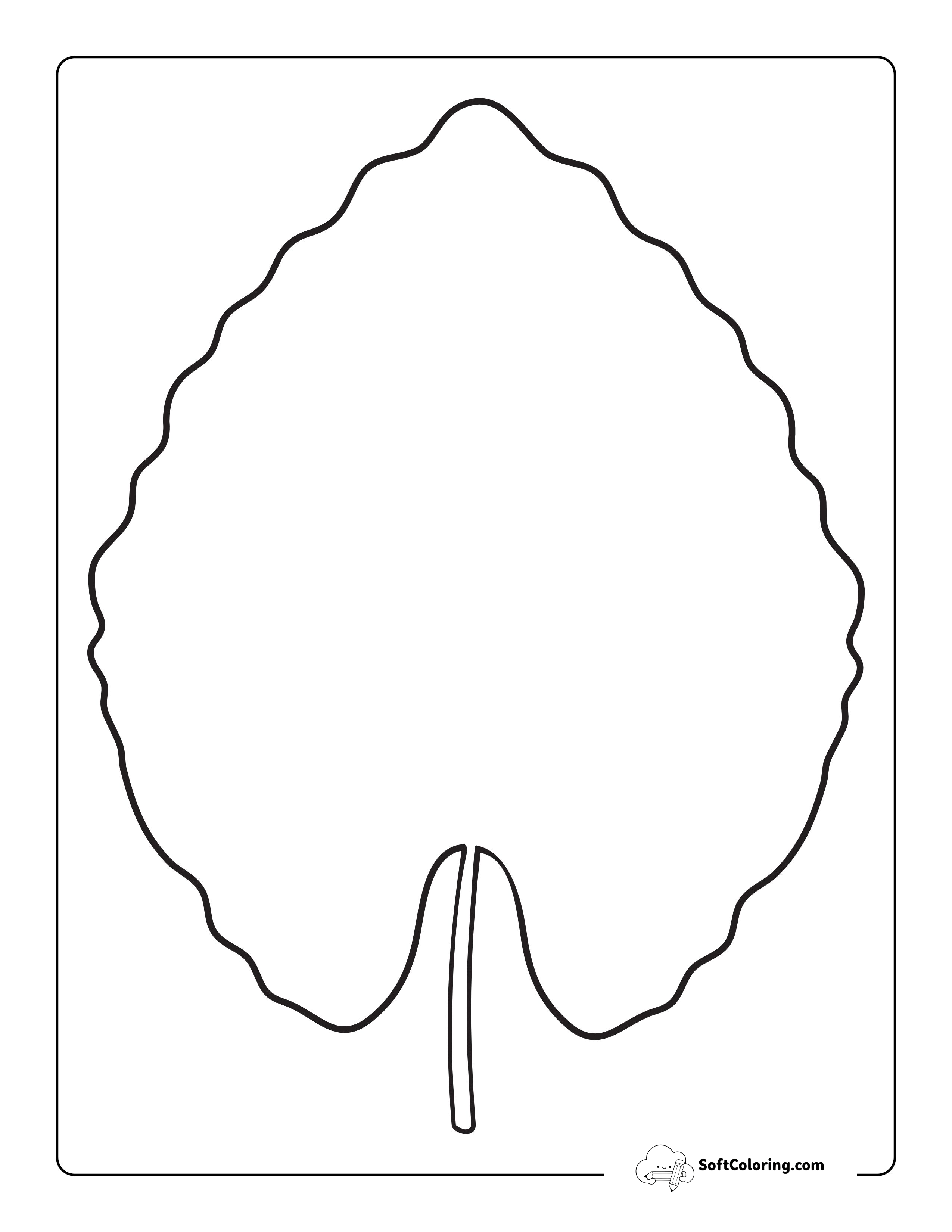 Elephant Leaf Outline - Large