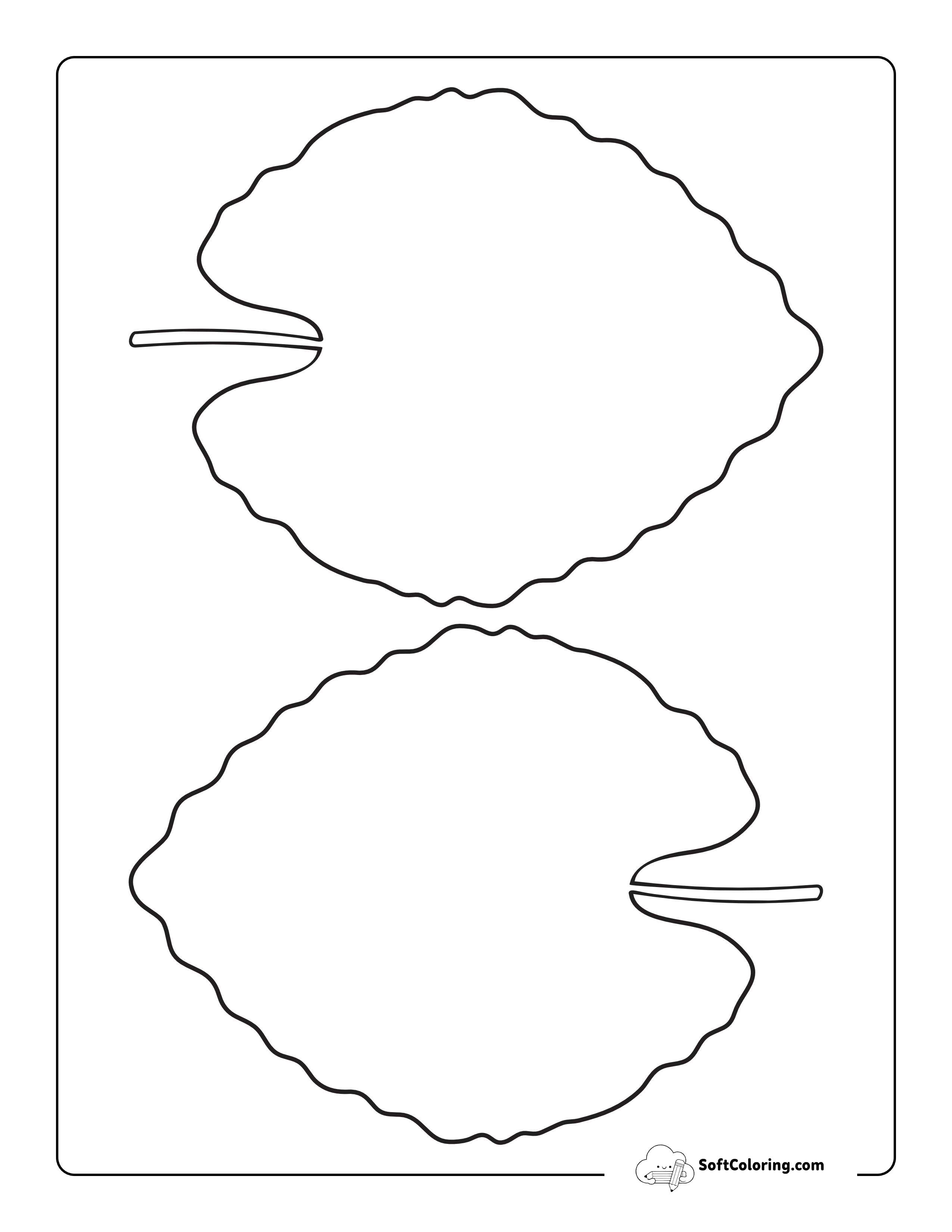 Elephant Leaf Outline - Medium