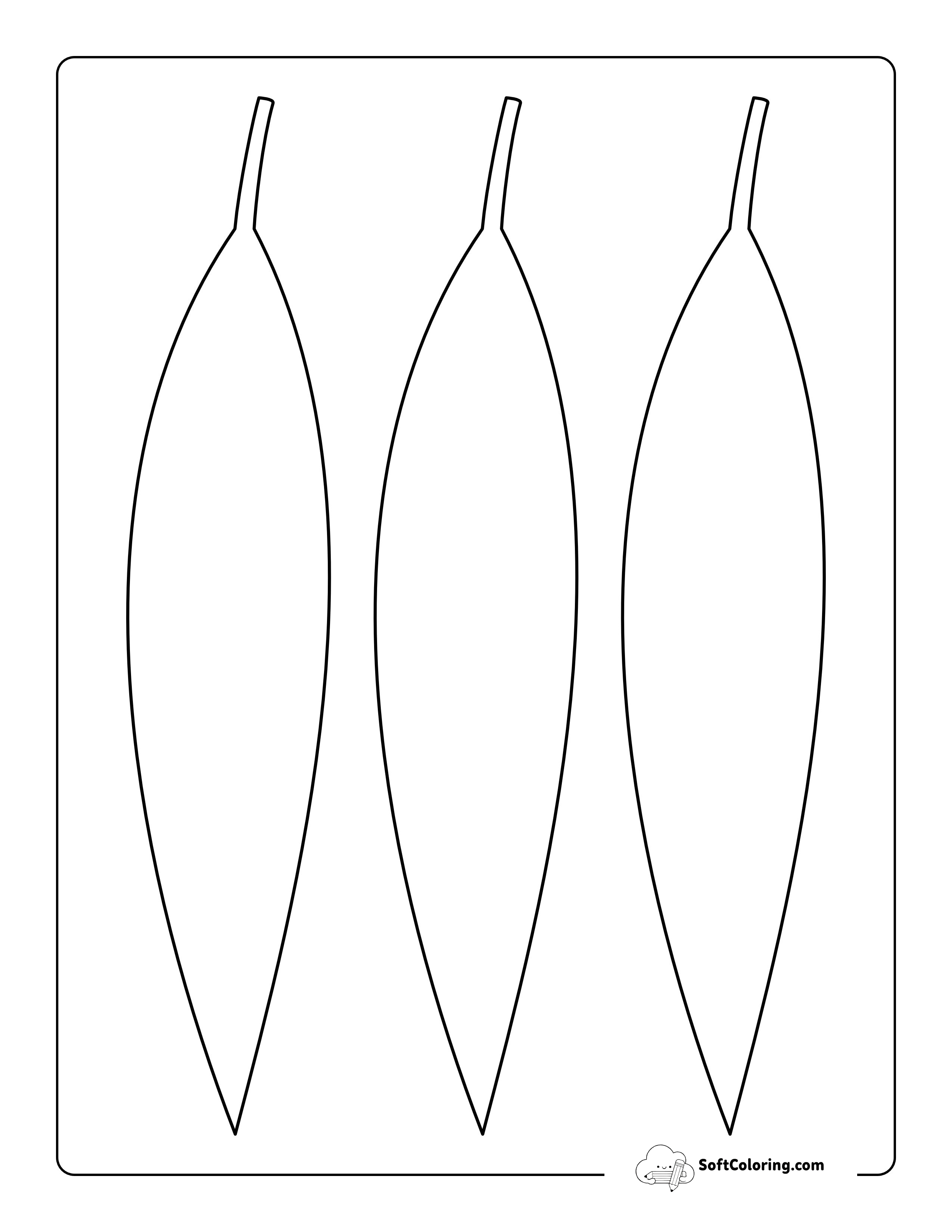 Eucalyptus Gum Leaf Template - Medium