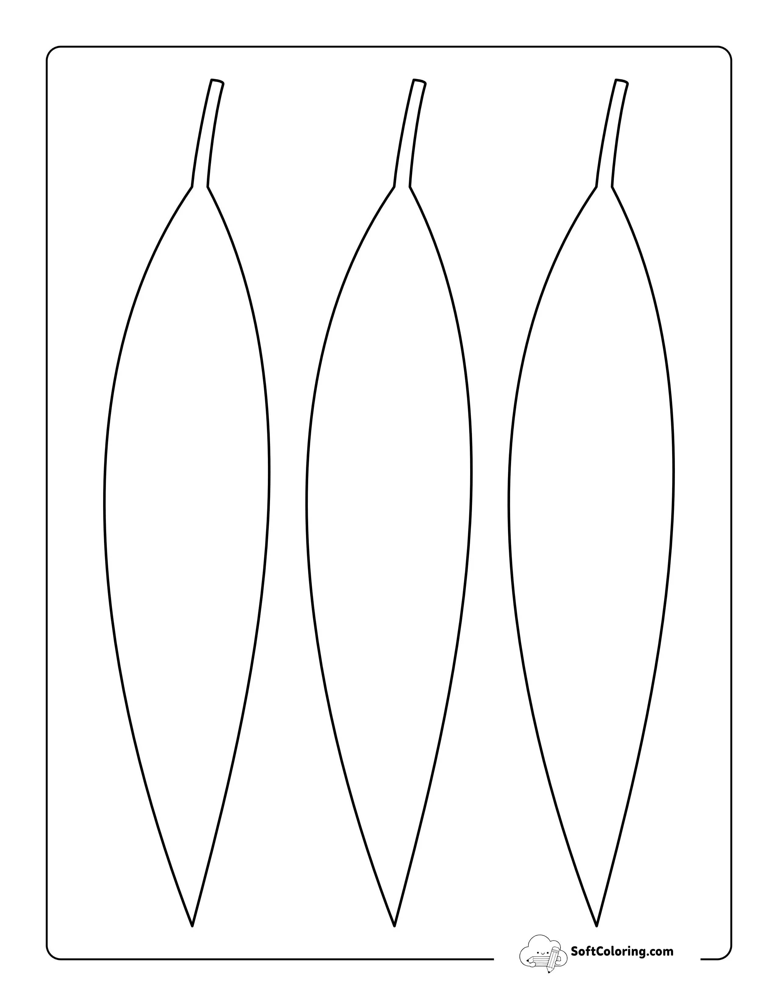 Eucalyptus Gum Leaf Template - Medium