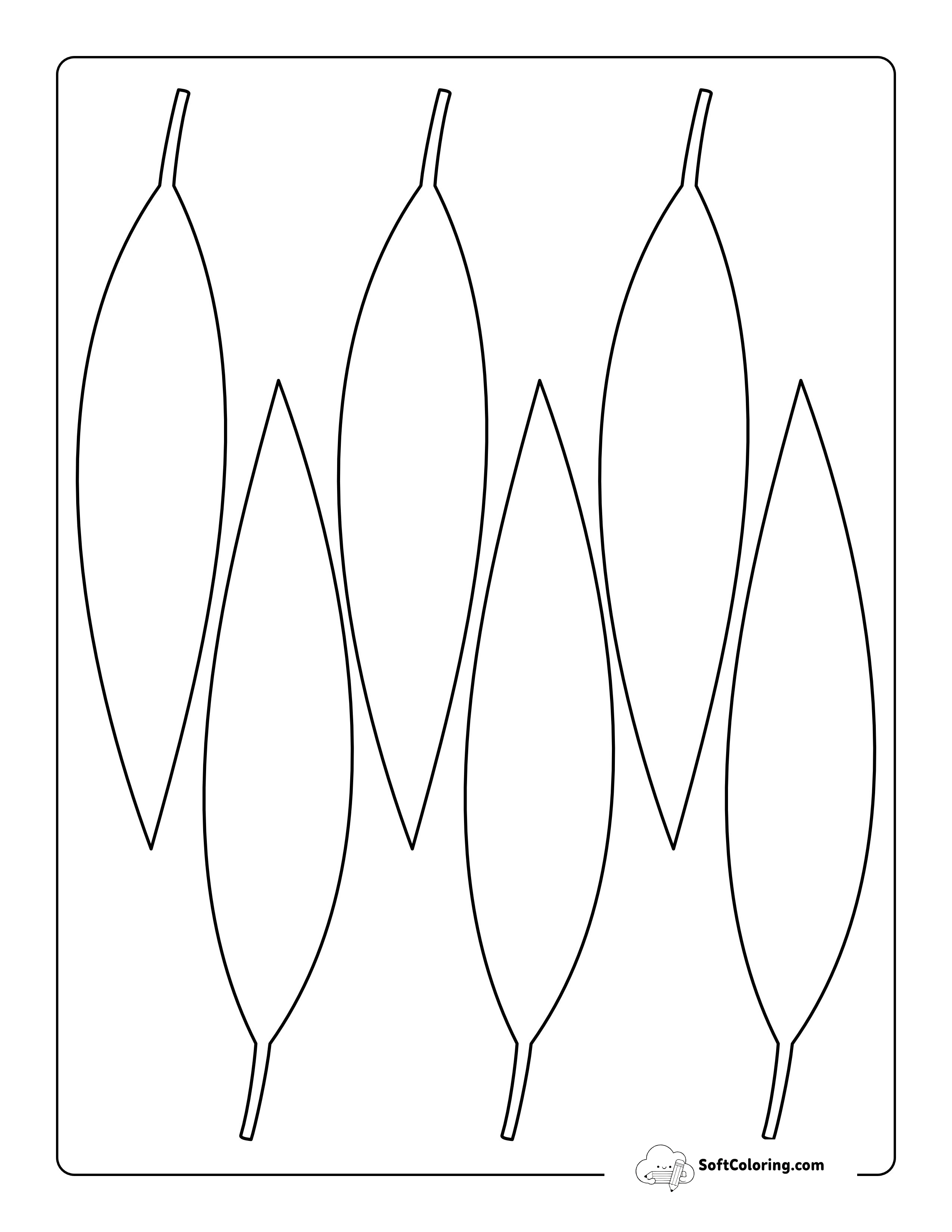 Eucalyptus Gum Leaf Template - Small
